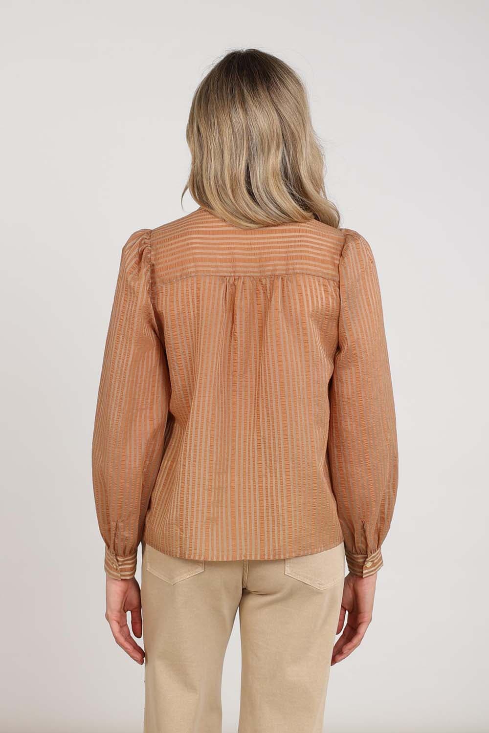 Nukus Blouse Alberta Bruin dames
