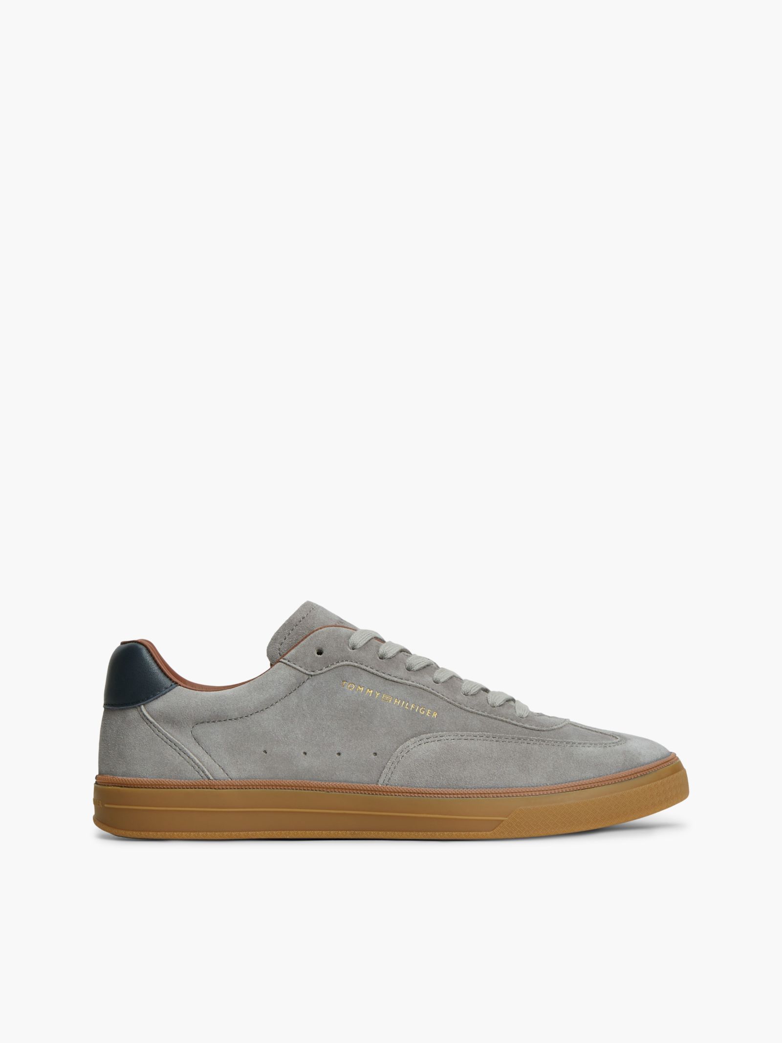 Tommy Hilfiger New York Label Luxe suède sneaker in grijs