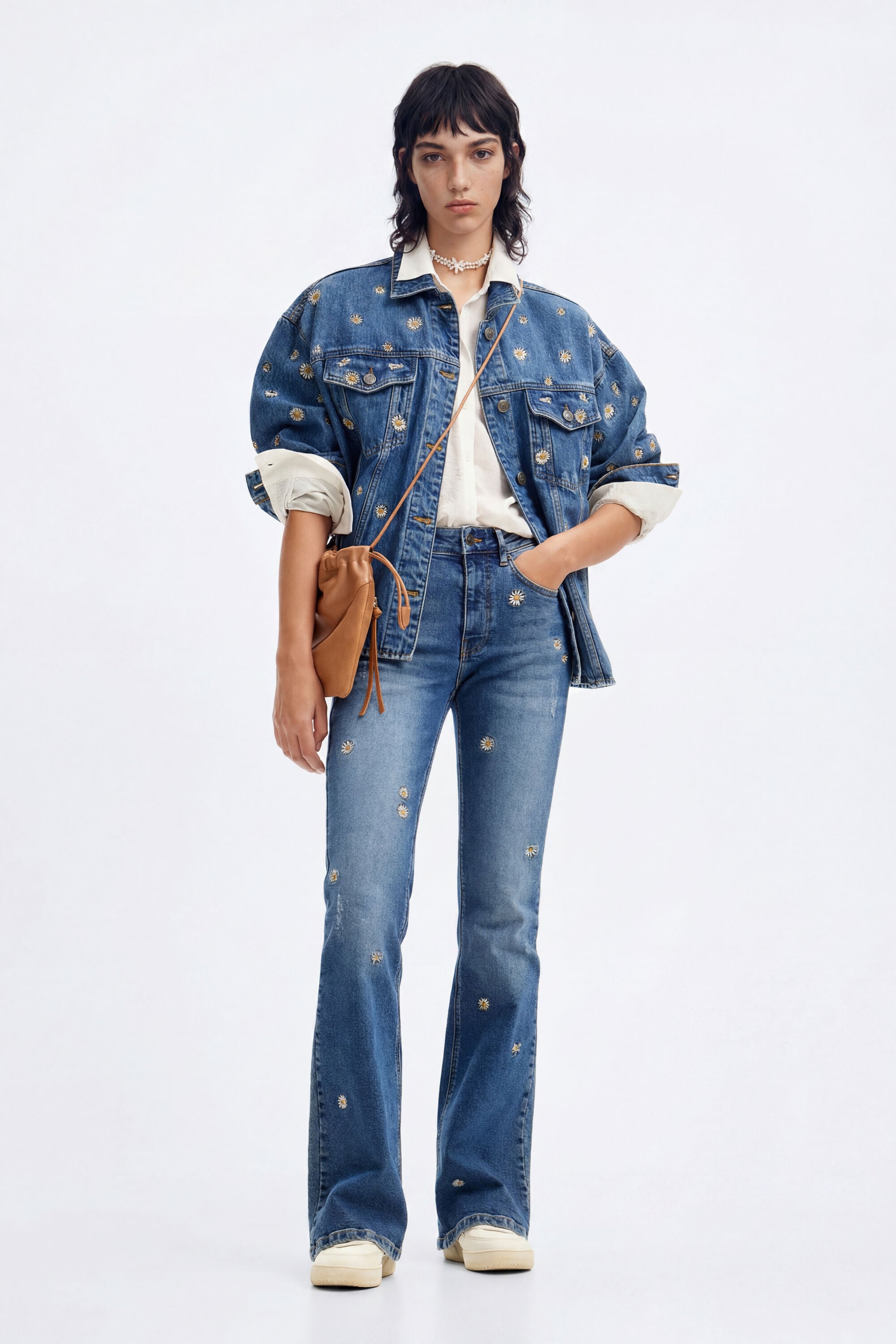 Desigual Flared jeans madeliefjes