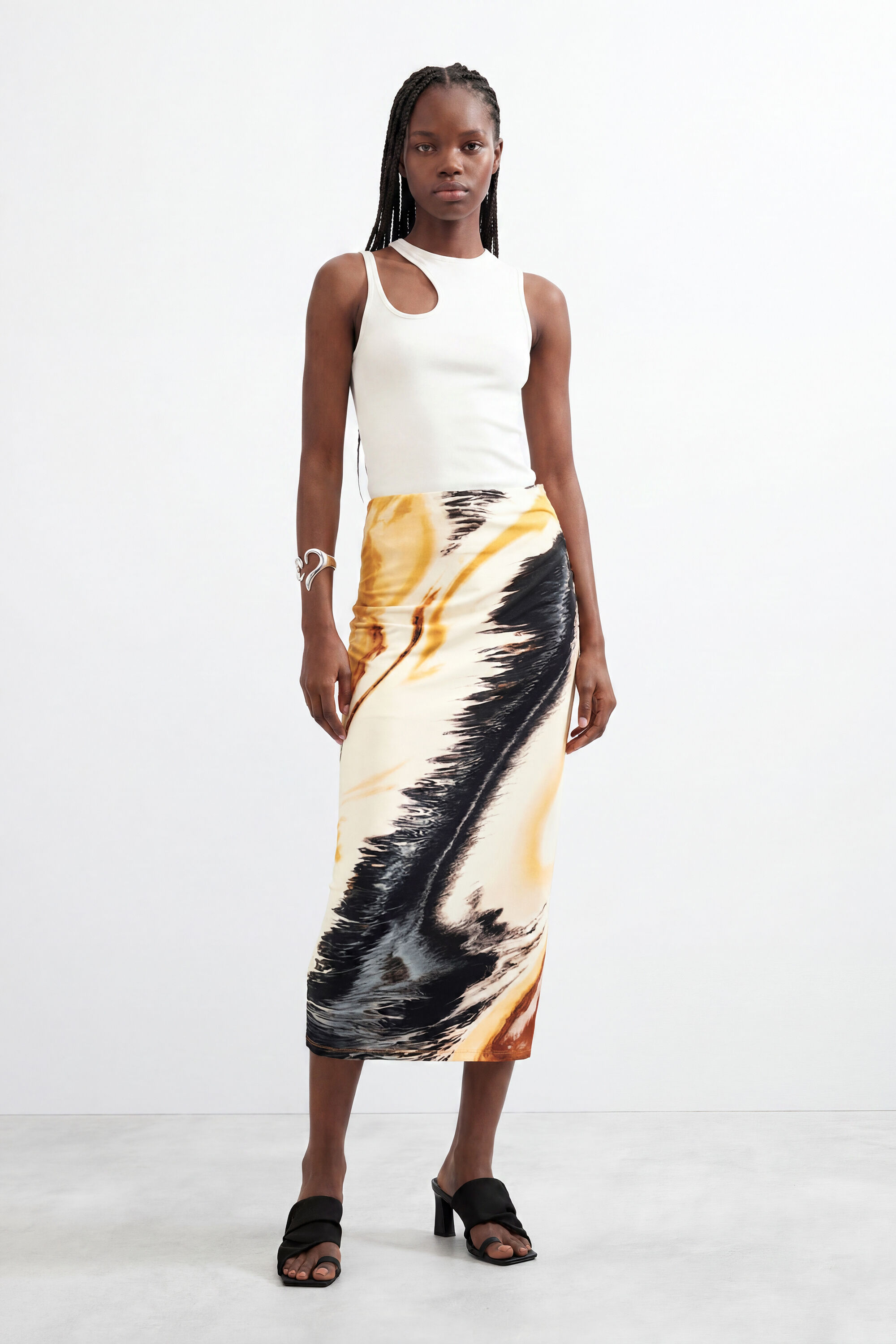 Desigual Gebreide rok met print