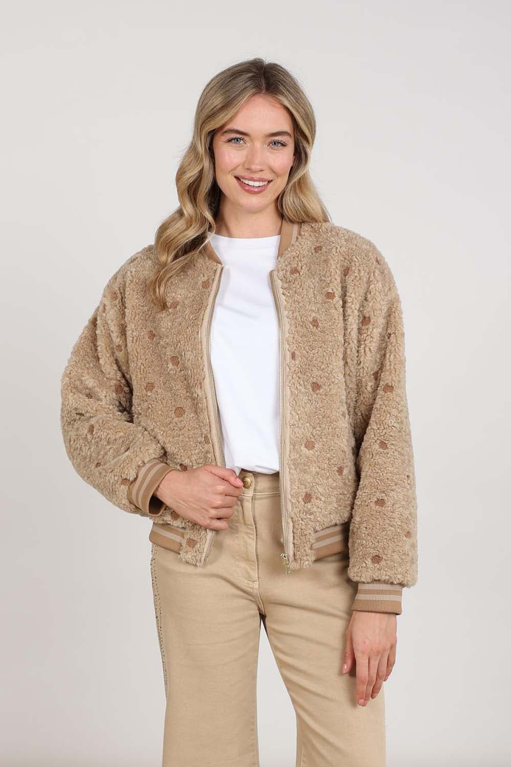 Nukus Teddy Jas Henny Dots Beige dames