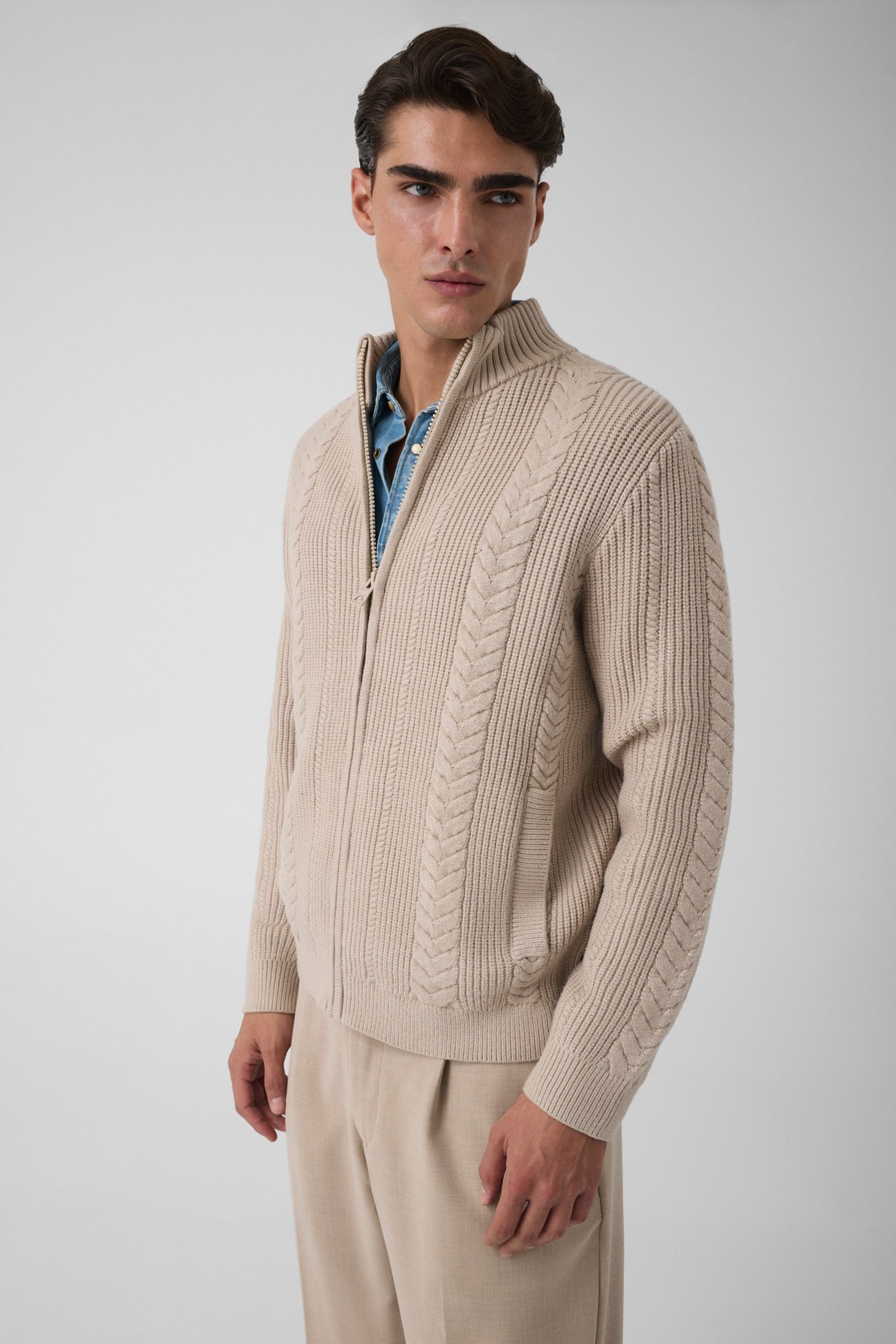 Guess Trui Met Ritssluiting Over De Hele Lengte for men