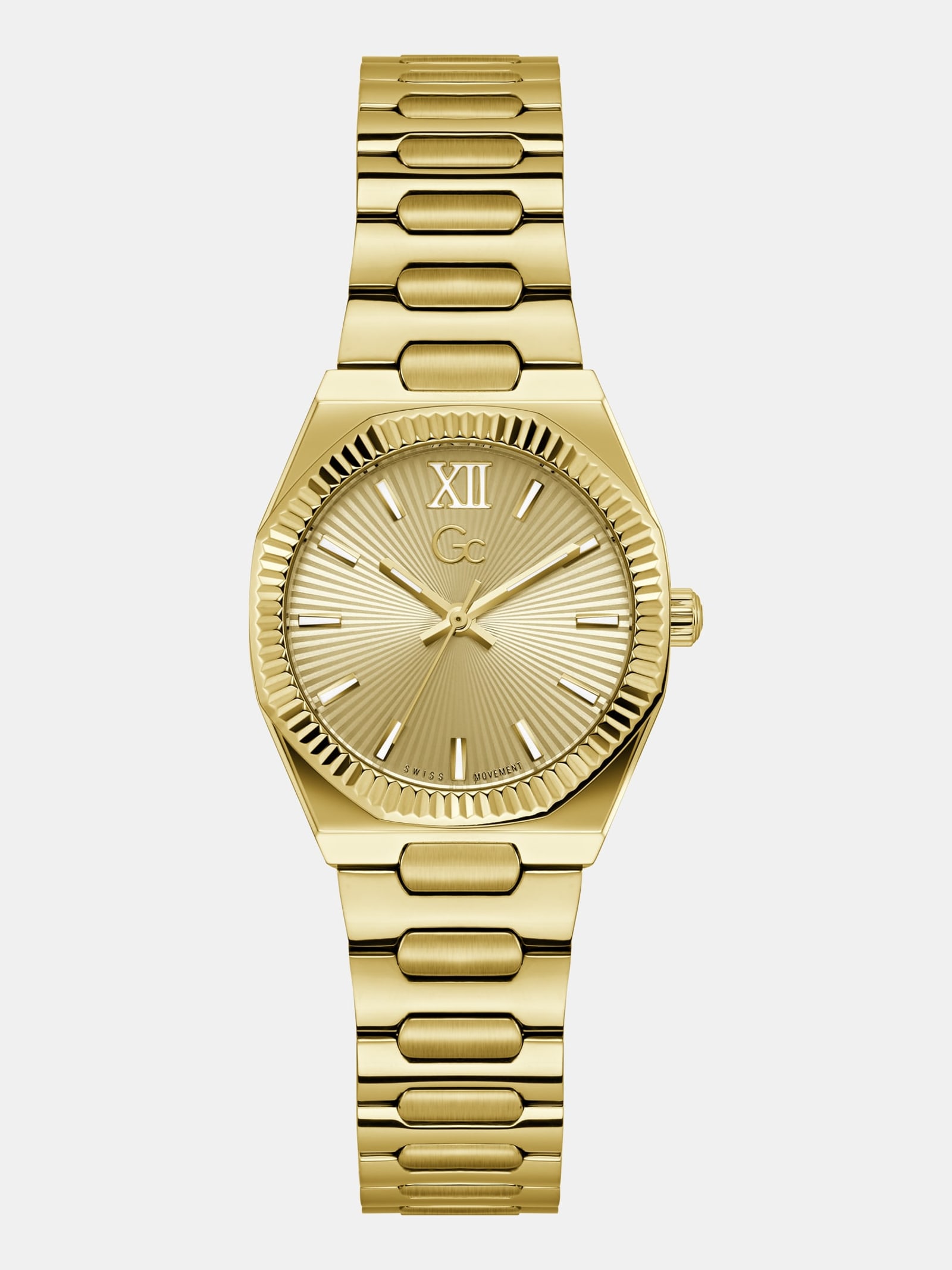Guess Gc Rvs Analoge Horloge 30 Mm in goud
