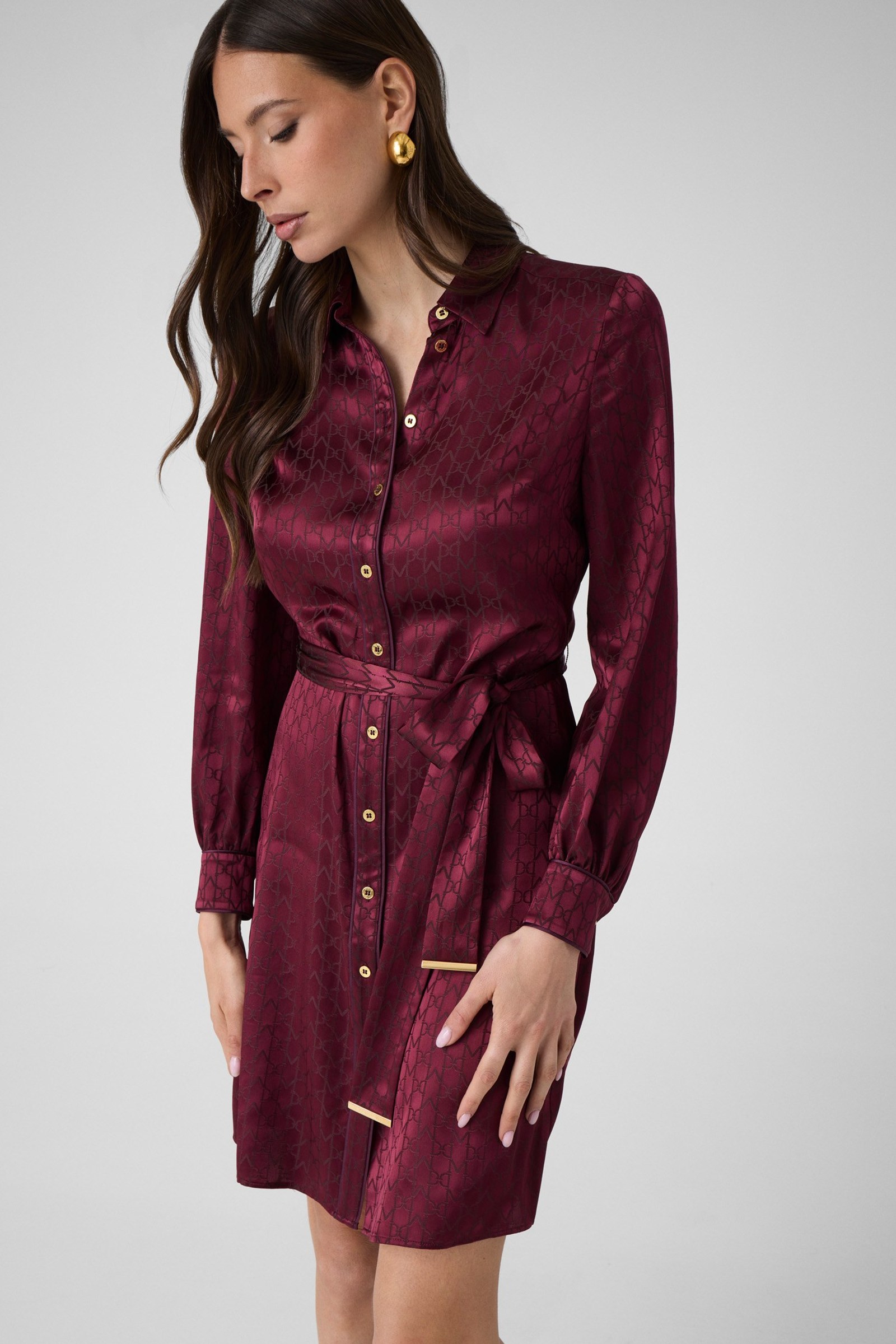 Guess Marciano Mini-Overhemdjurk in rood