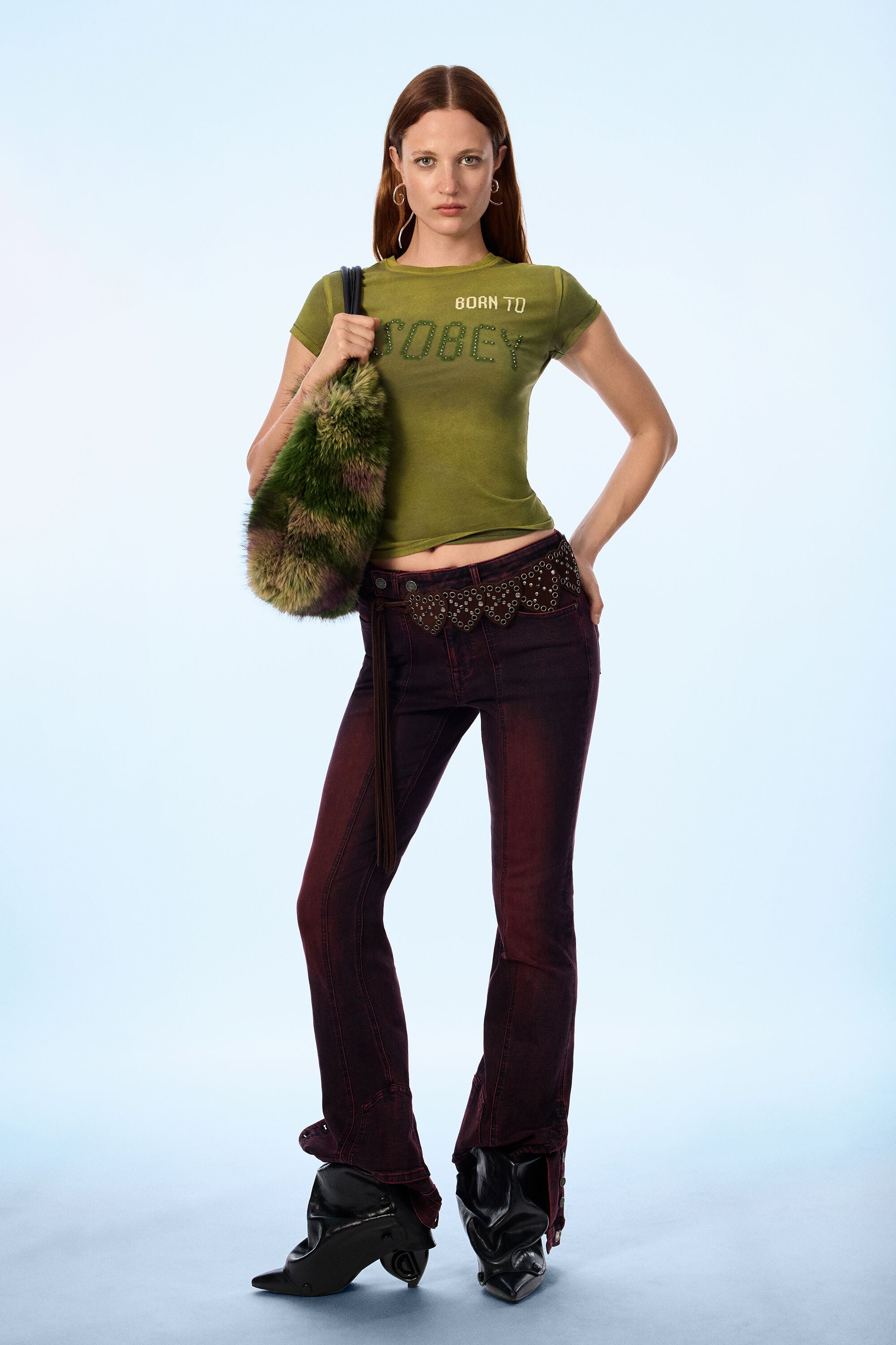 Desigual Flared jeans in rood