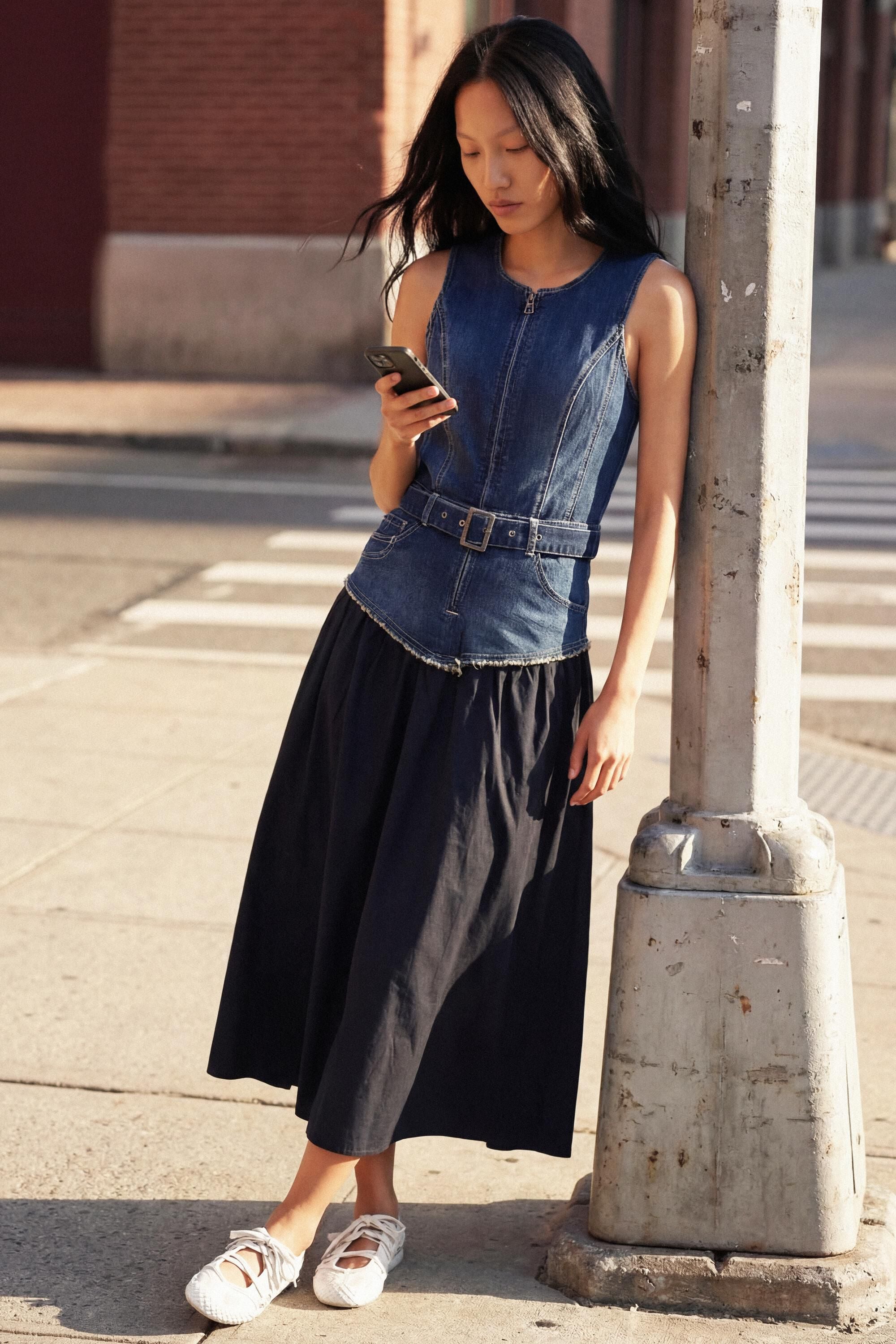 Desigual Gecombineerde denim jurk