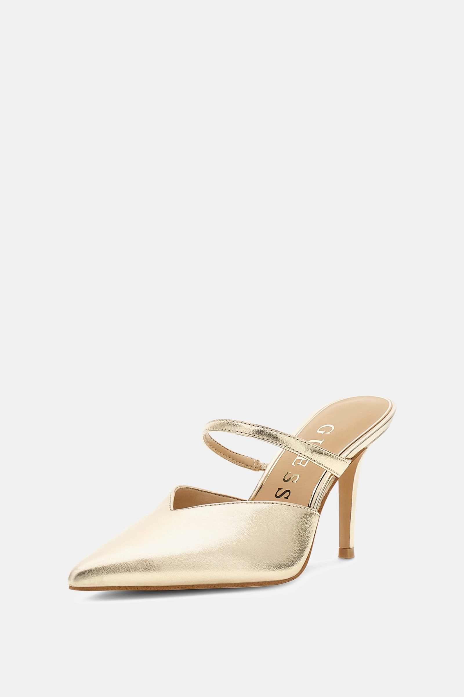 Guess Echte Leren Mule in goud
