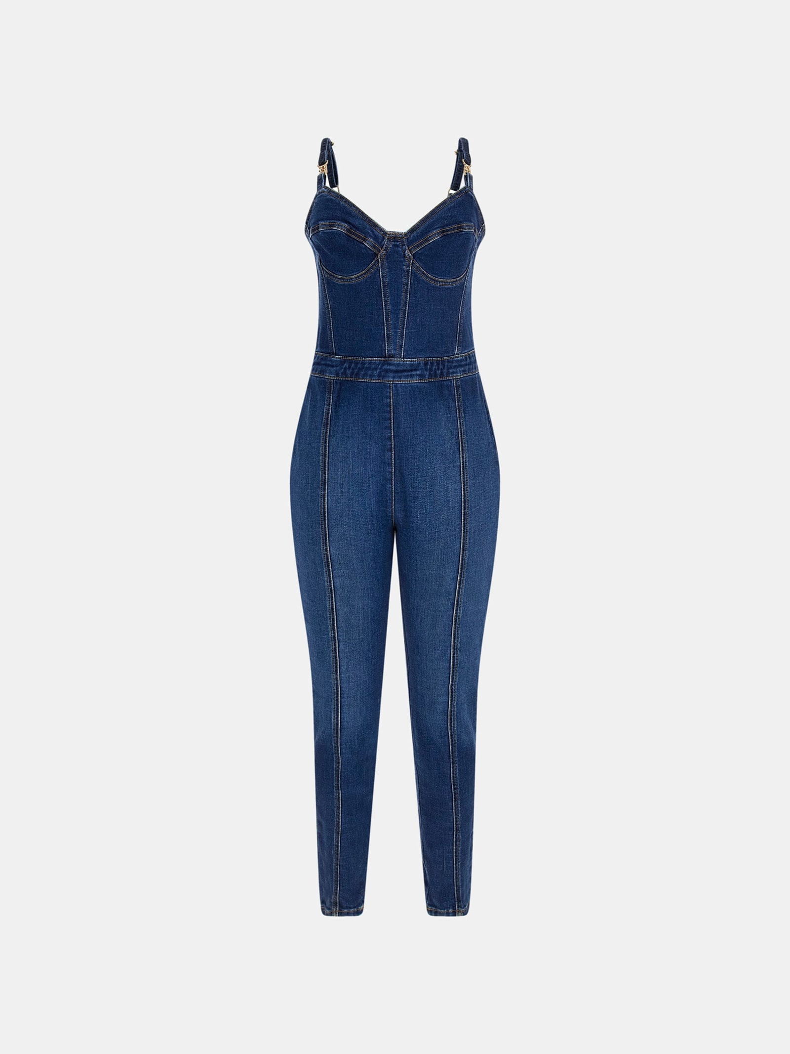 Guess Skinny Denim Jumpsuit in blauw