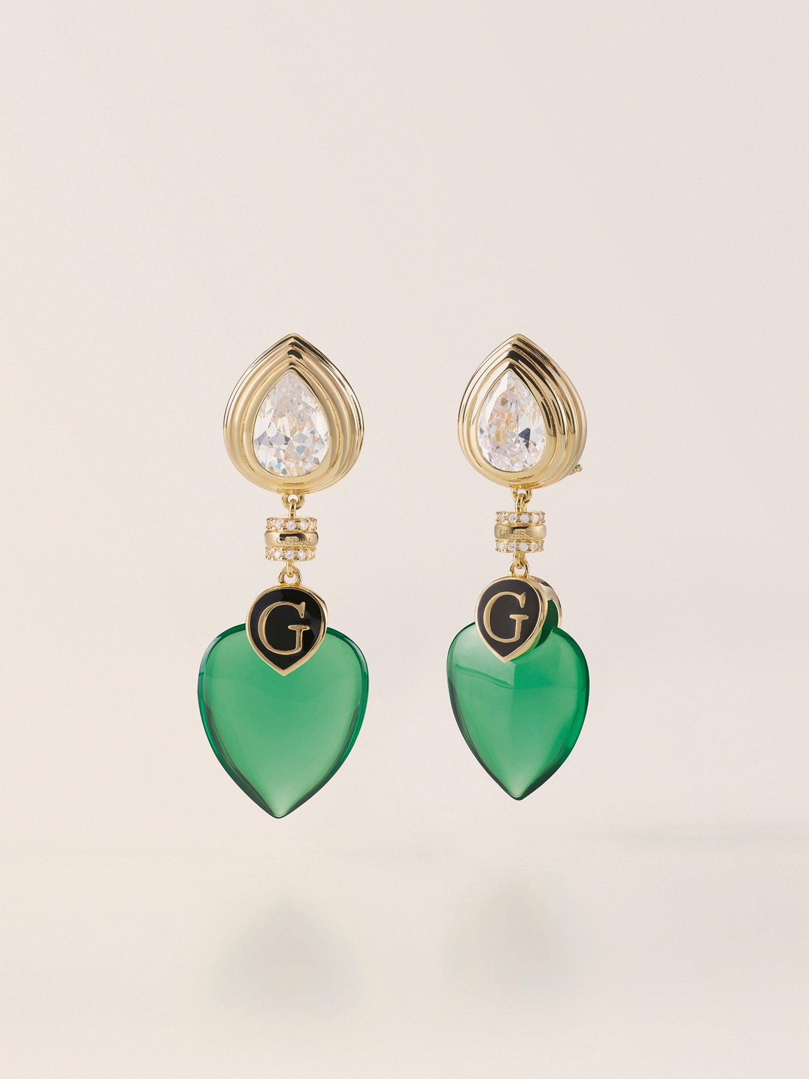 Guess Wild Orchid Oorhangers in goud