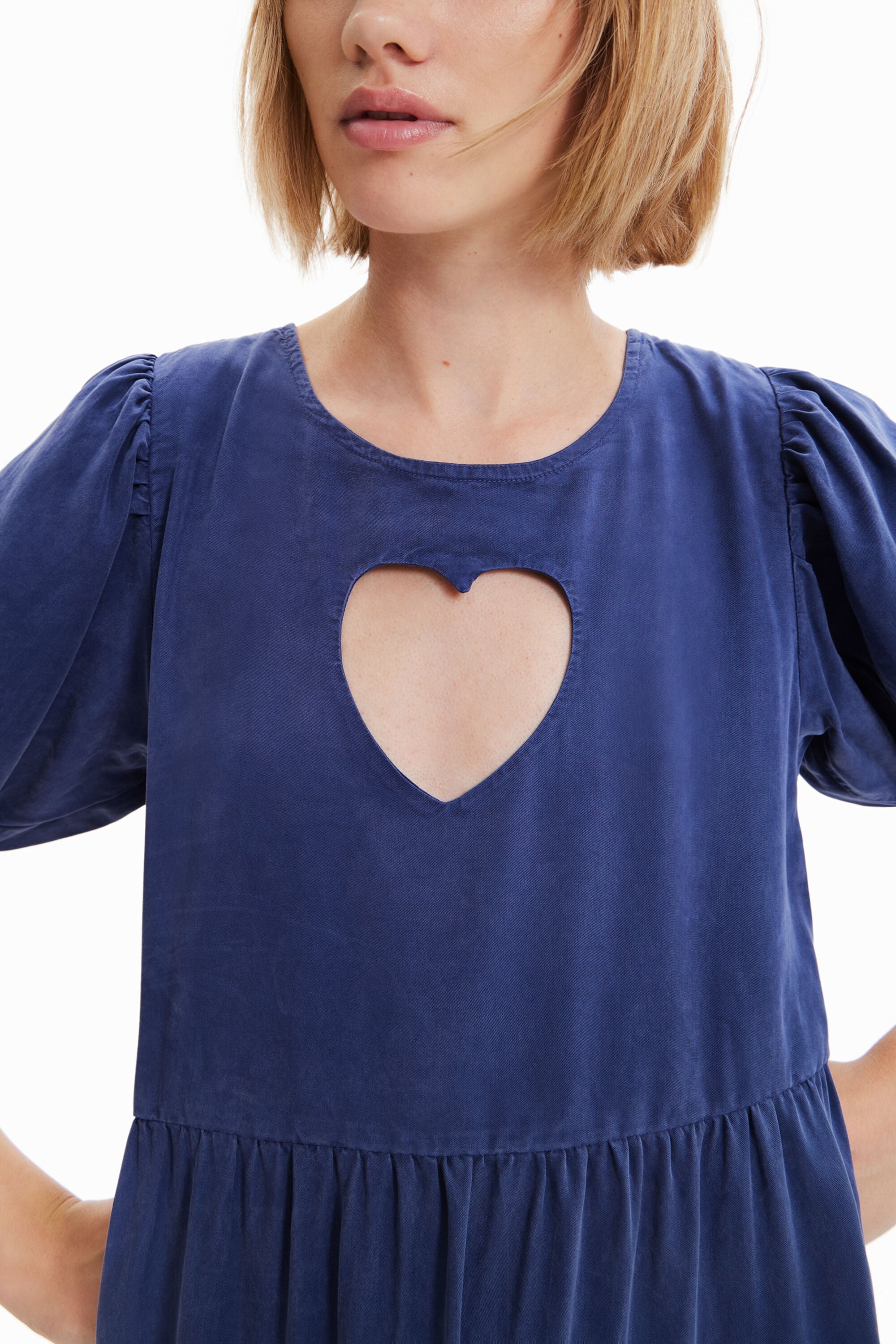 Desigual Midi-jurk met hart in blauw