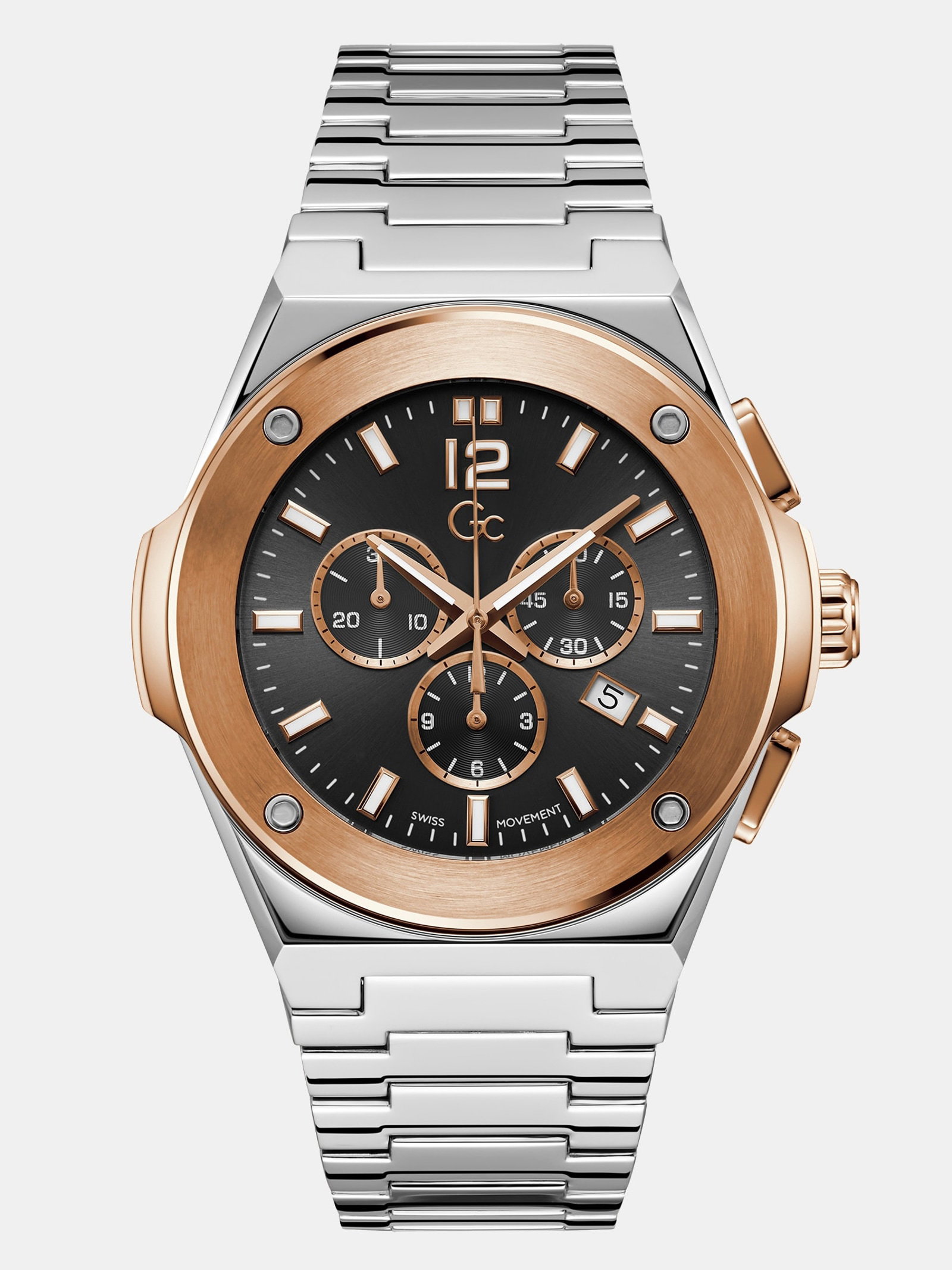 Guess Horloge Gc Chronograaf Staal in zwart
