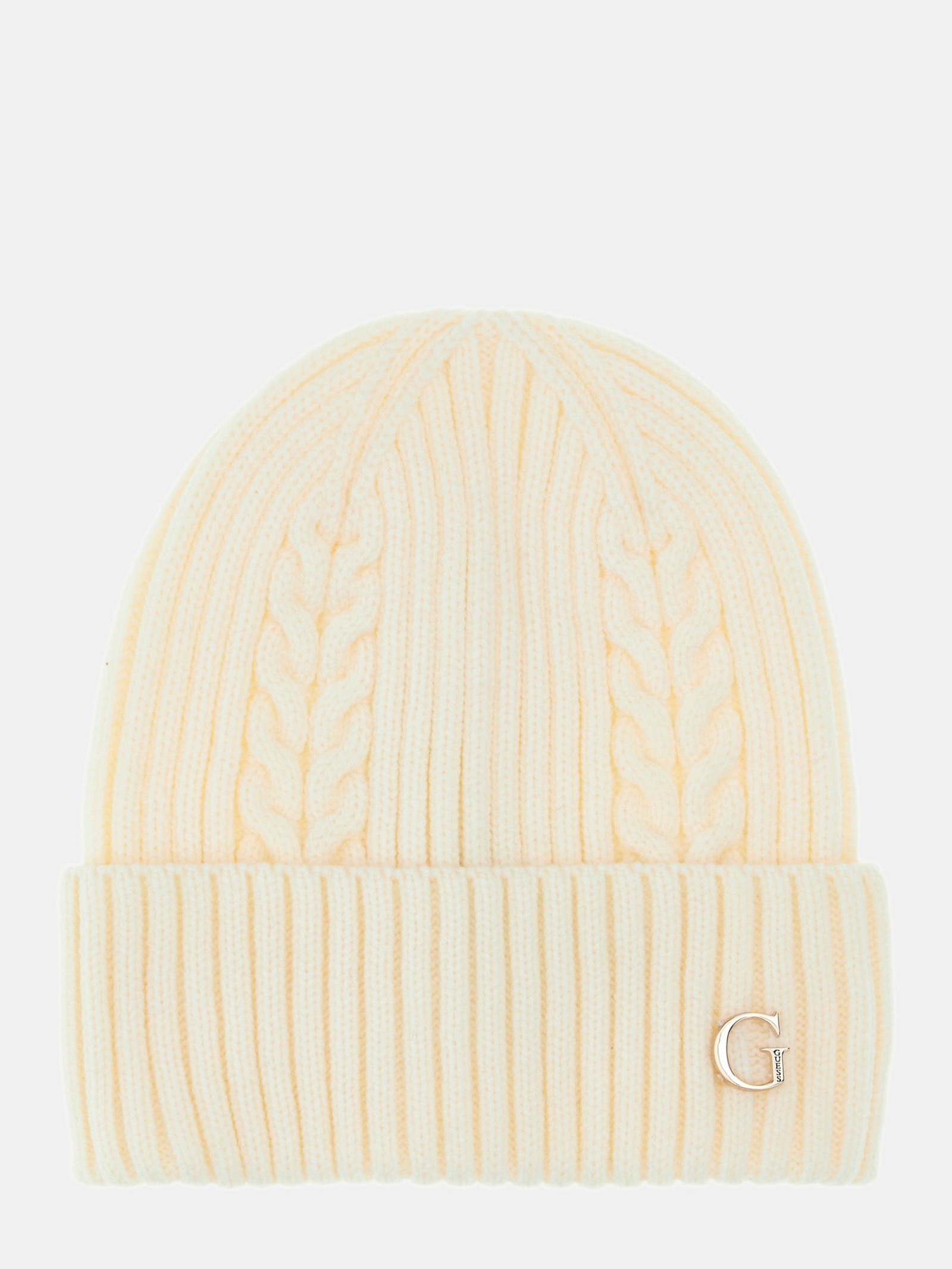 Guess Gebreide Muts Met Logo in wit