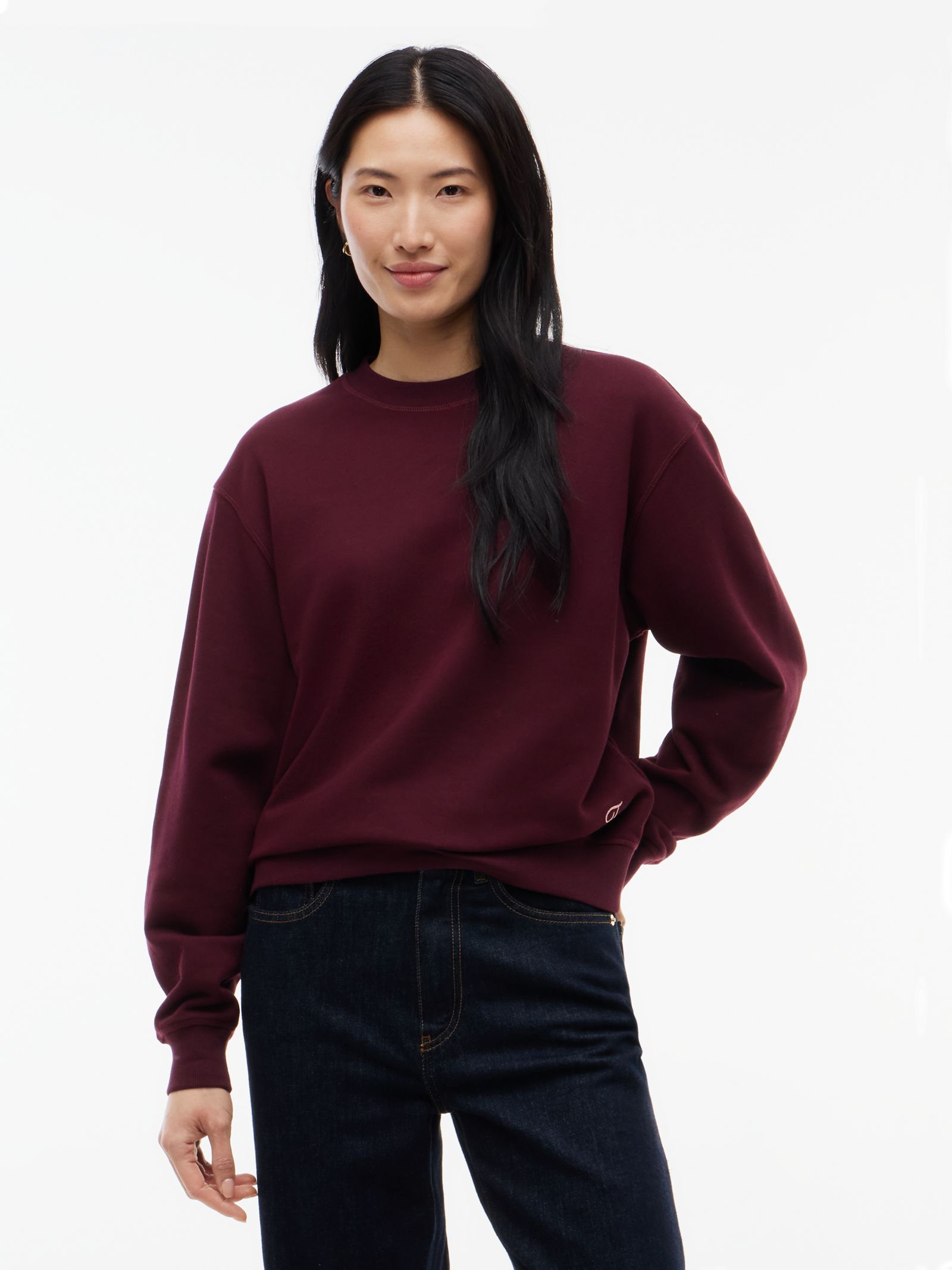 Tommy Hilfiger Sweatshirt met ronde hals en tonaal logo in rood