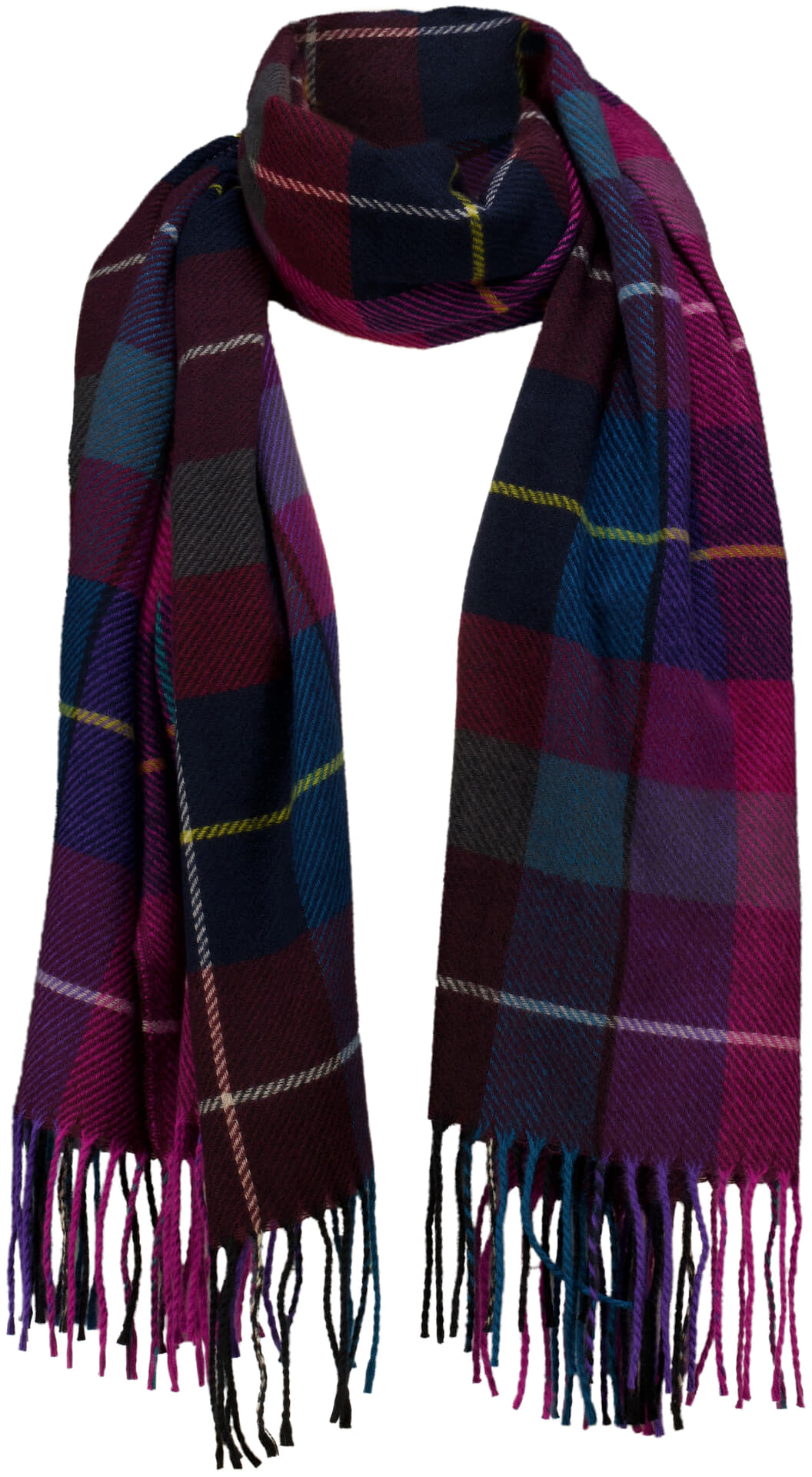 Zo Sjaal Bordeaux Rood dames in multicolor