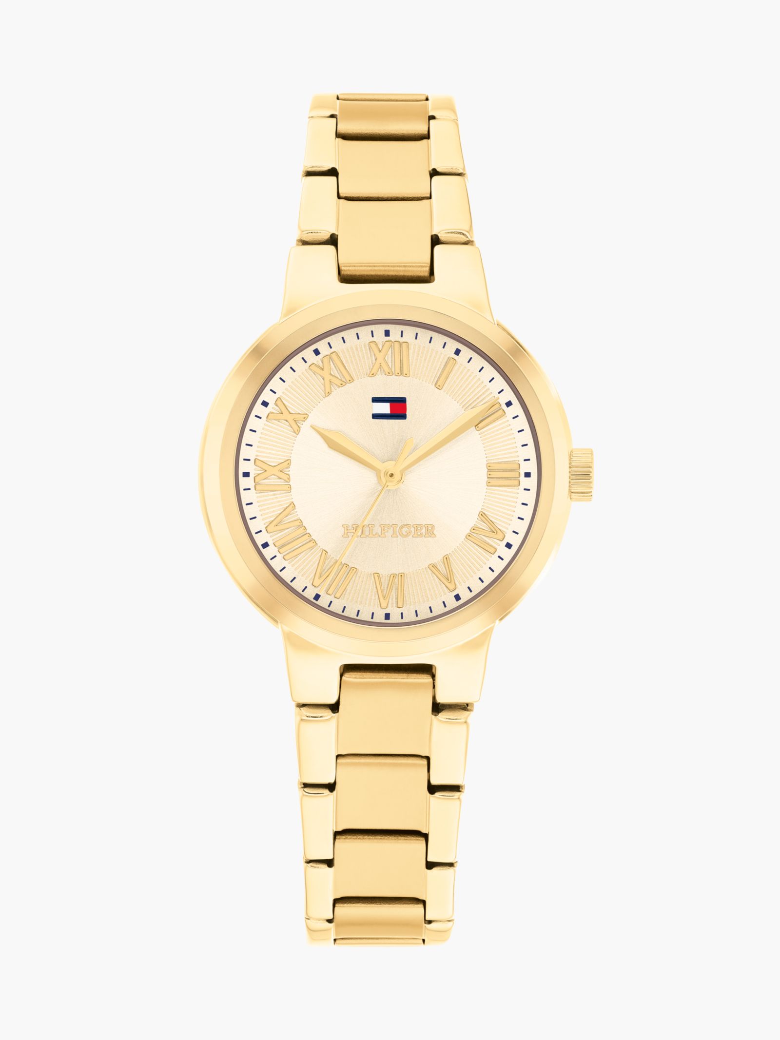 Tommy Hilfiger Verguld horloge met champagnekleurige wijzerplaat