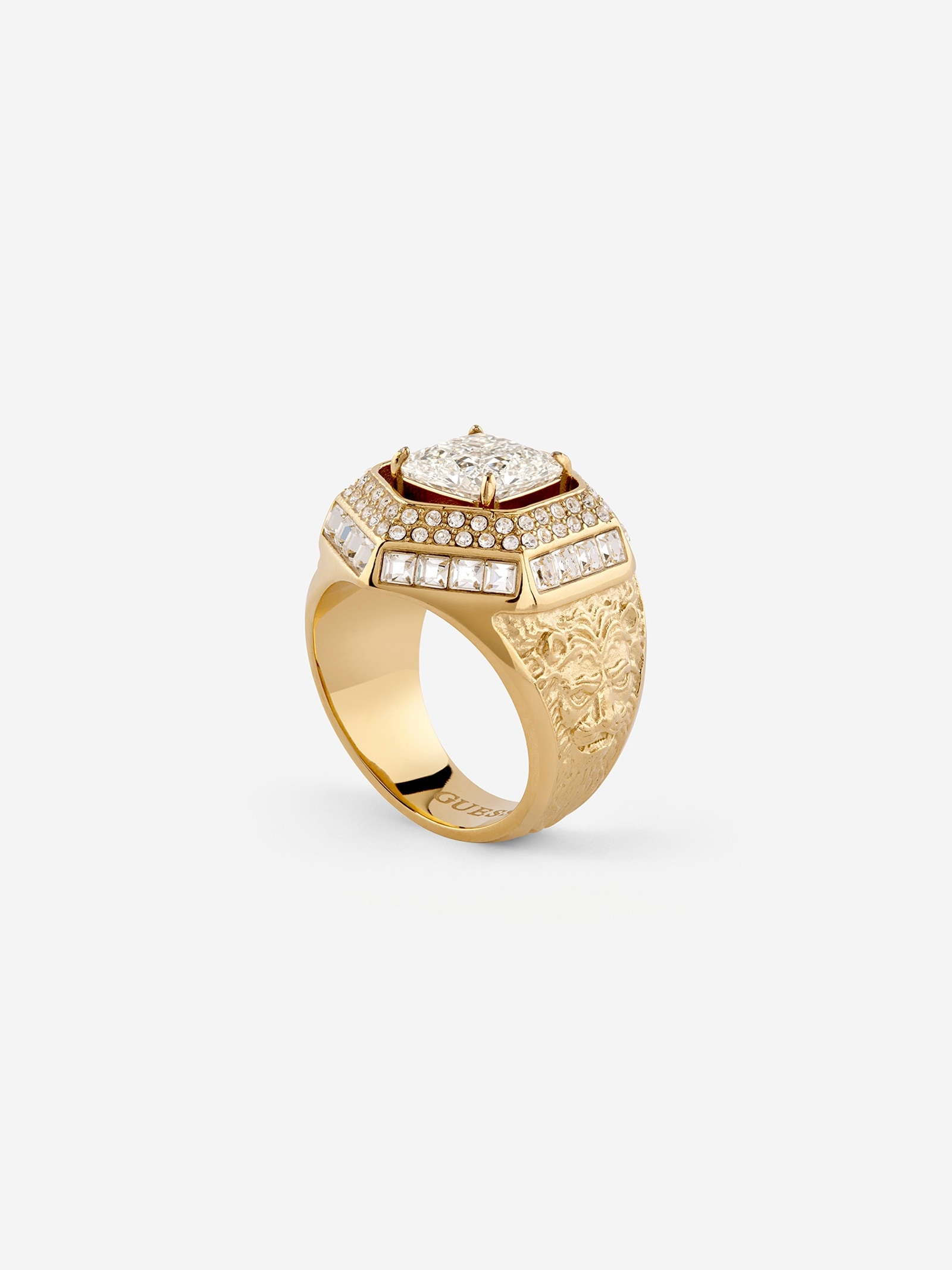 Guess Lioness Queen Ring voor dames in goud