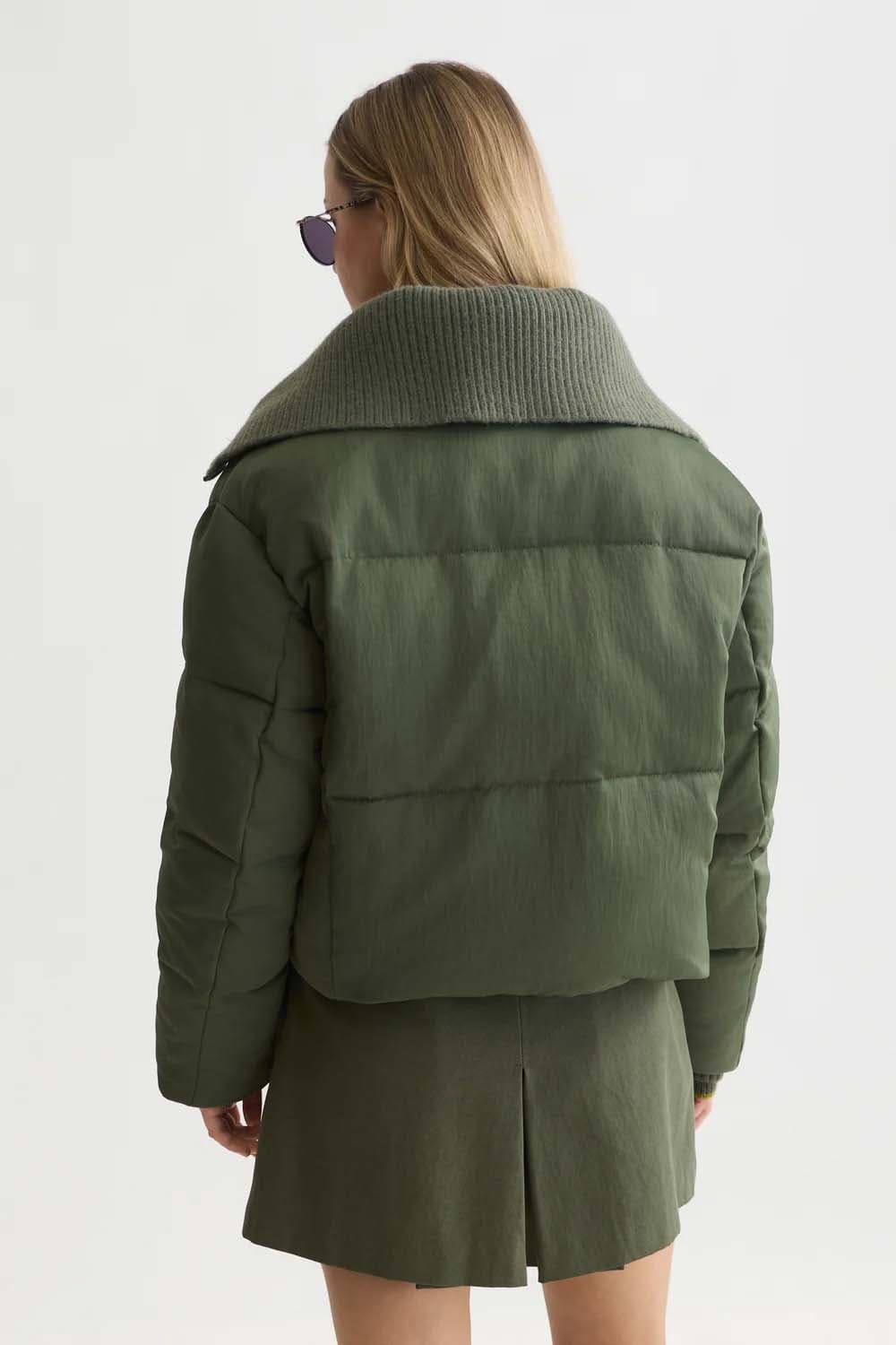 Scotch & Soda Scotch & Soda Pufferjas Rib Groen dames
