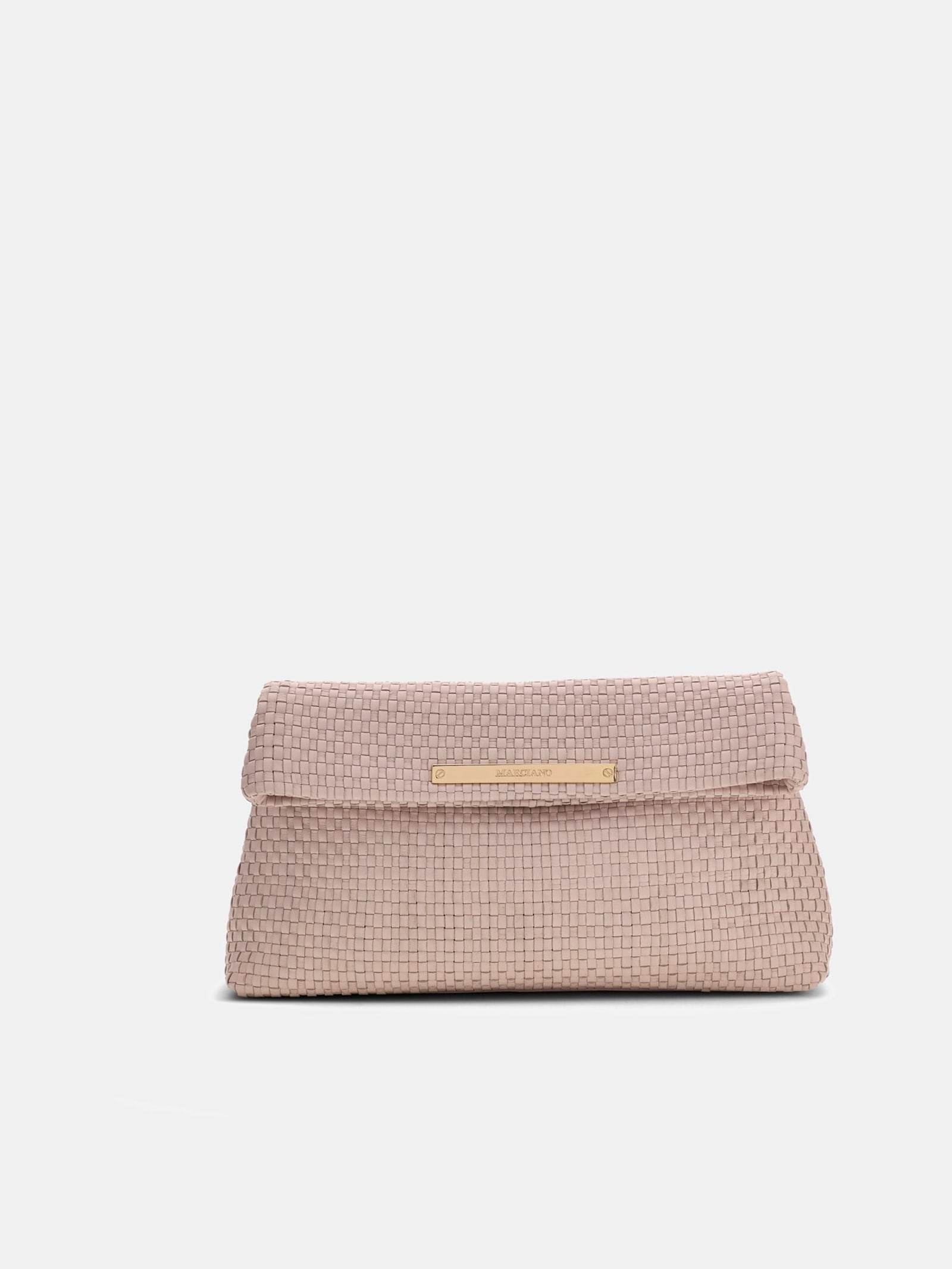 Guess Marciano Clutch Van Echt Leer in roze