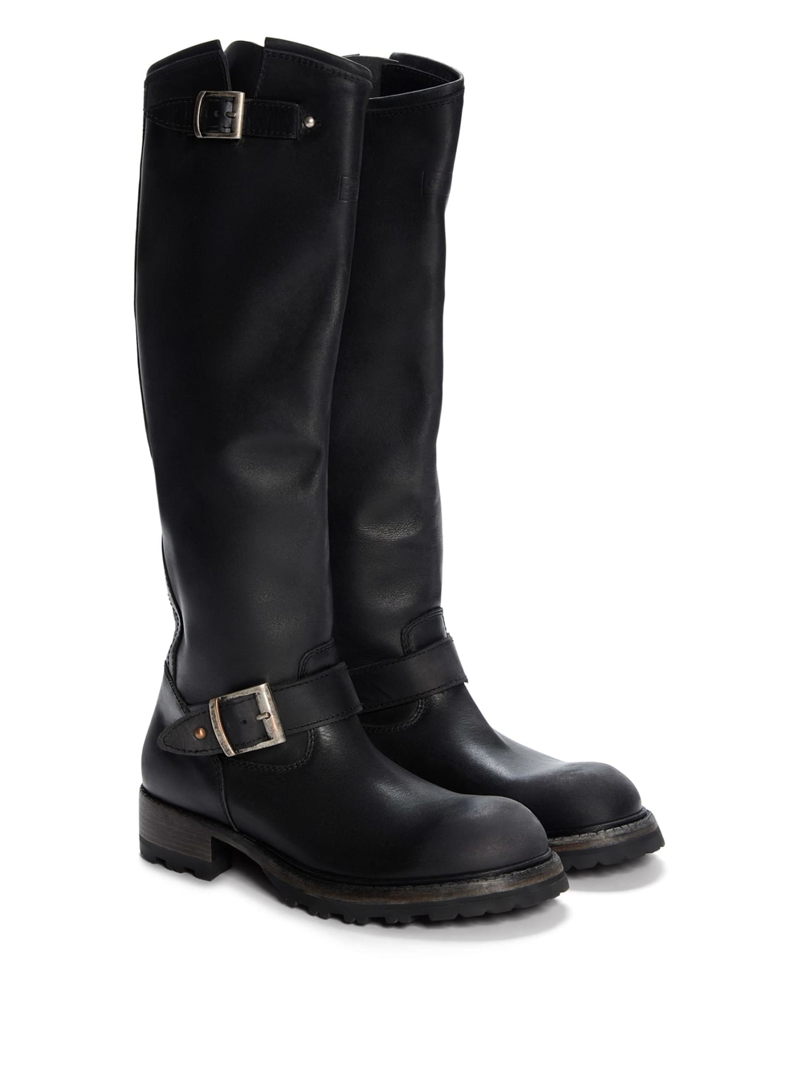 Guess Laarzen Van Echt Leer for women in zwart