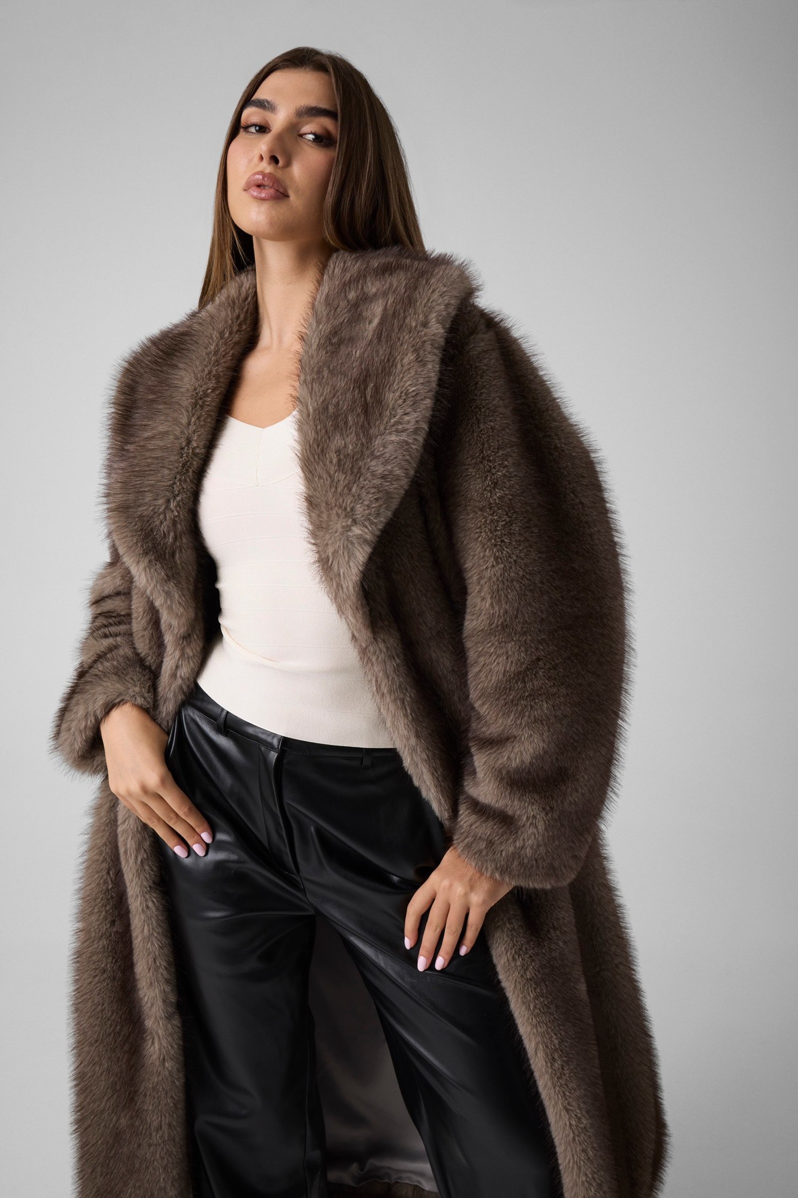 Guess Maxi-Jas Van Imitatiebont