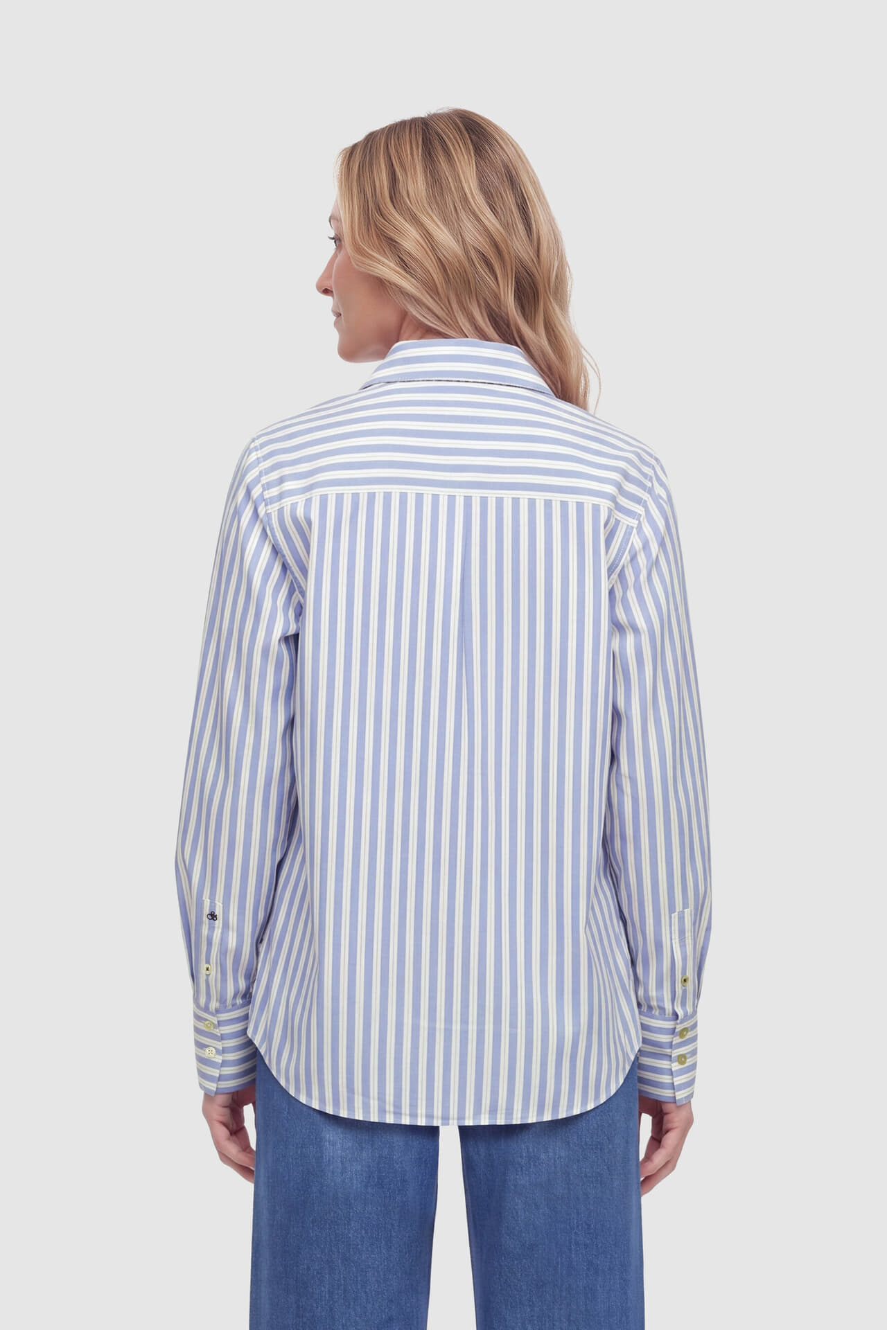 Scotch & Soda Scotch & Soda Blouse Striped tailored-fit Blauw dames