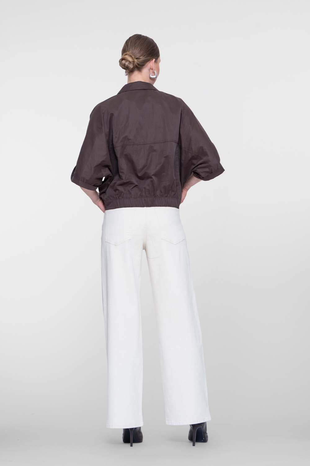 Geisha Jeans Wide Off White dames