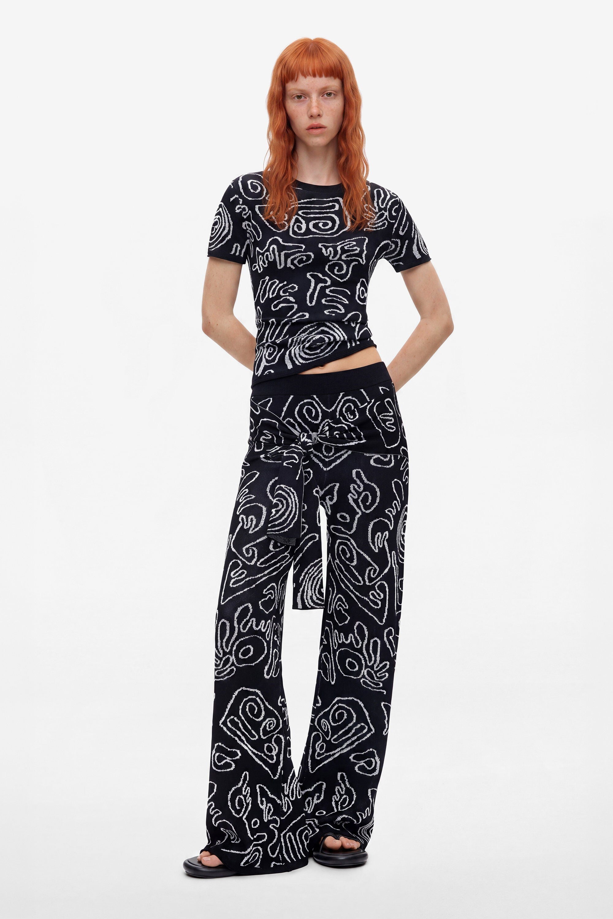 Desigual Jacquard breisel broek
