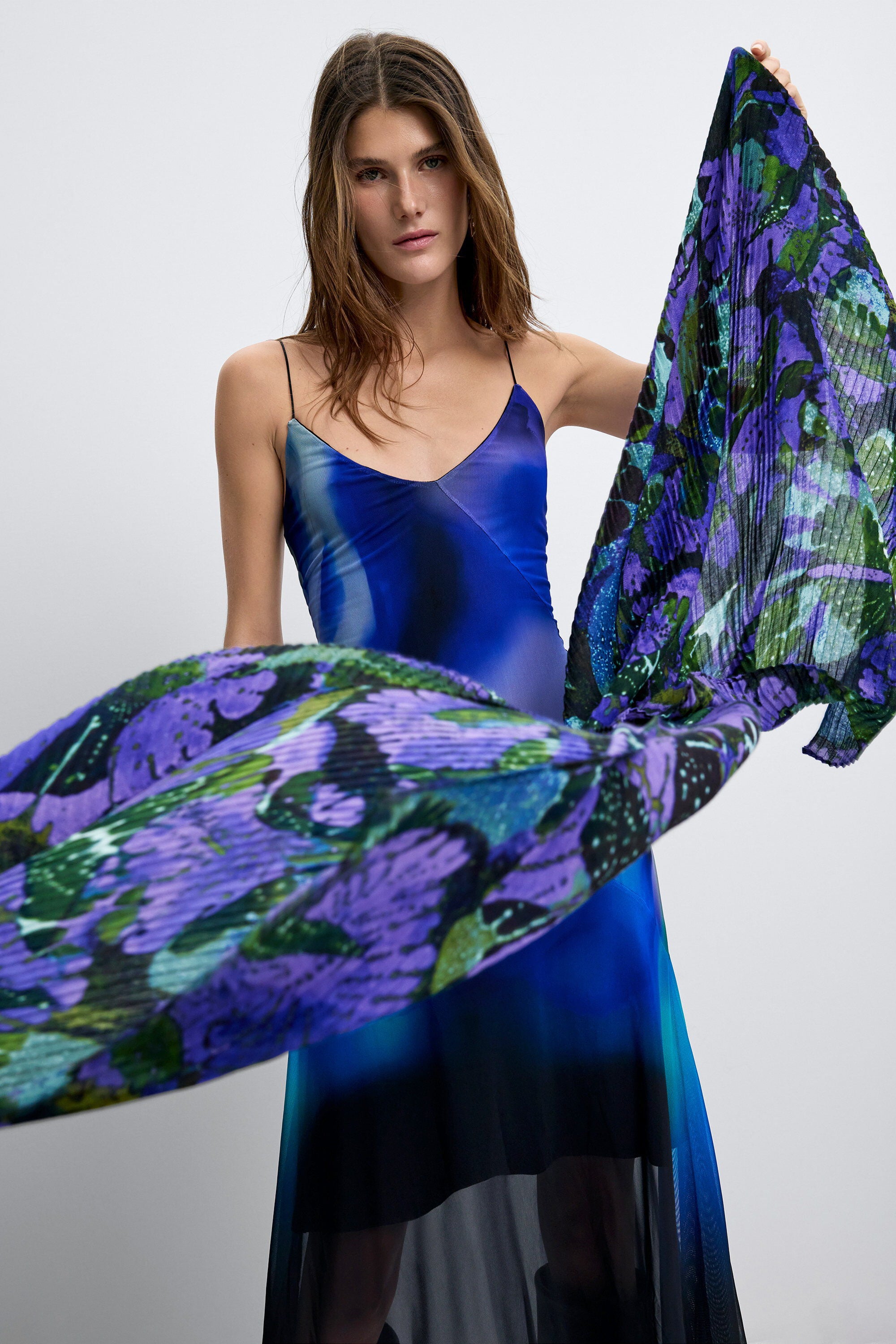 Desigual Lange geplooide foulard M. C. Lacroix