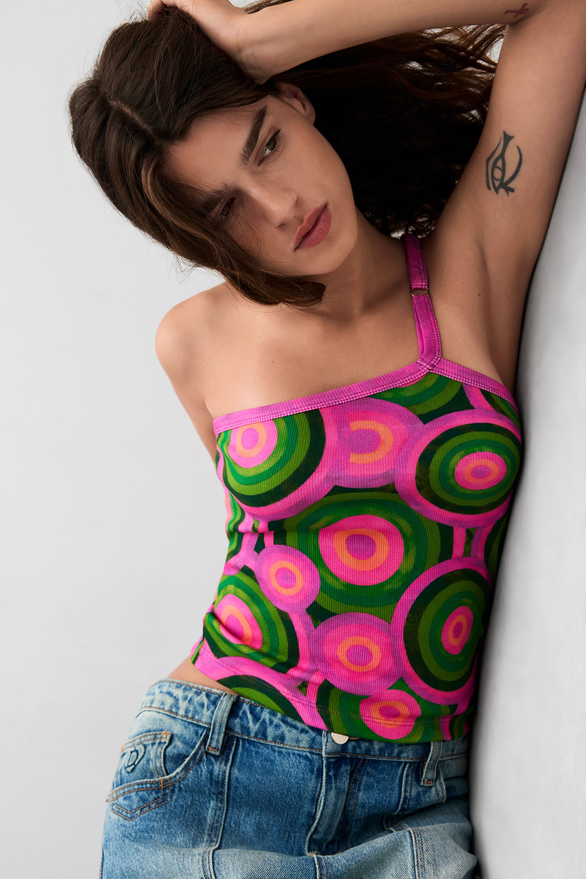 Desigual Bedrukte tanktop in multicolor