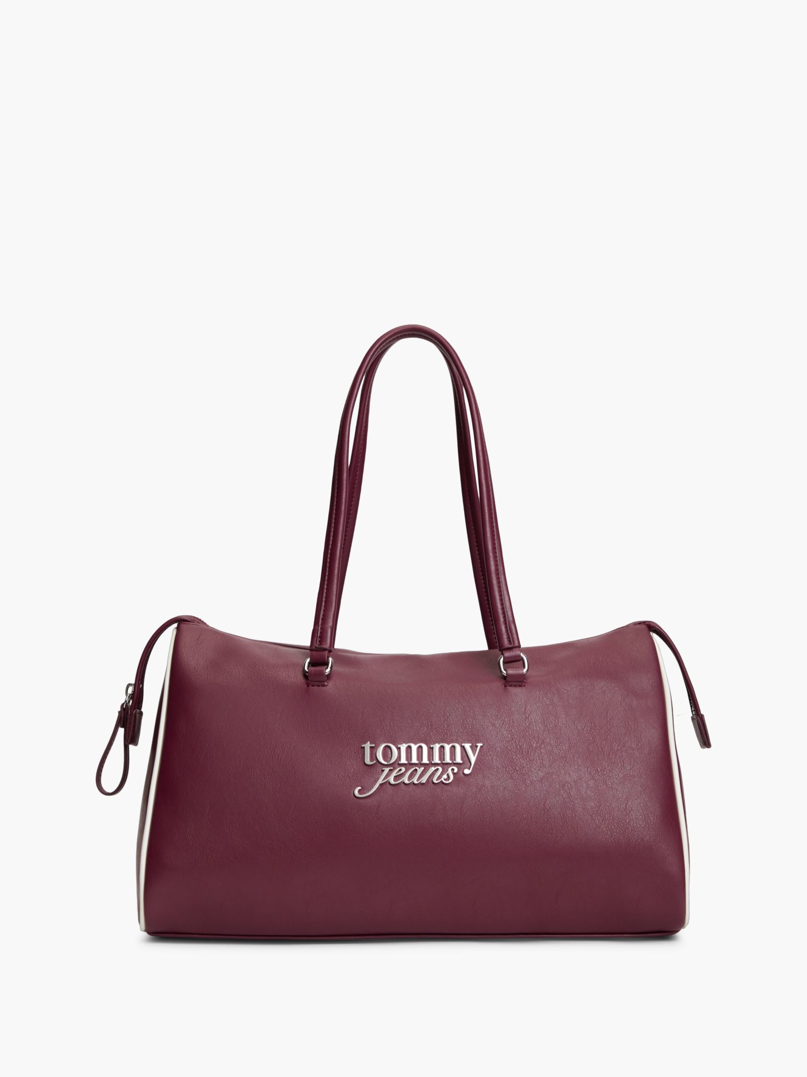 Tommy Jeans Shopper met metalen logo in paars