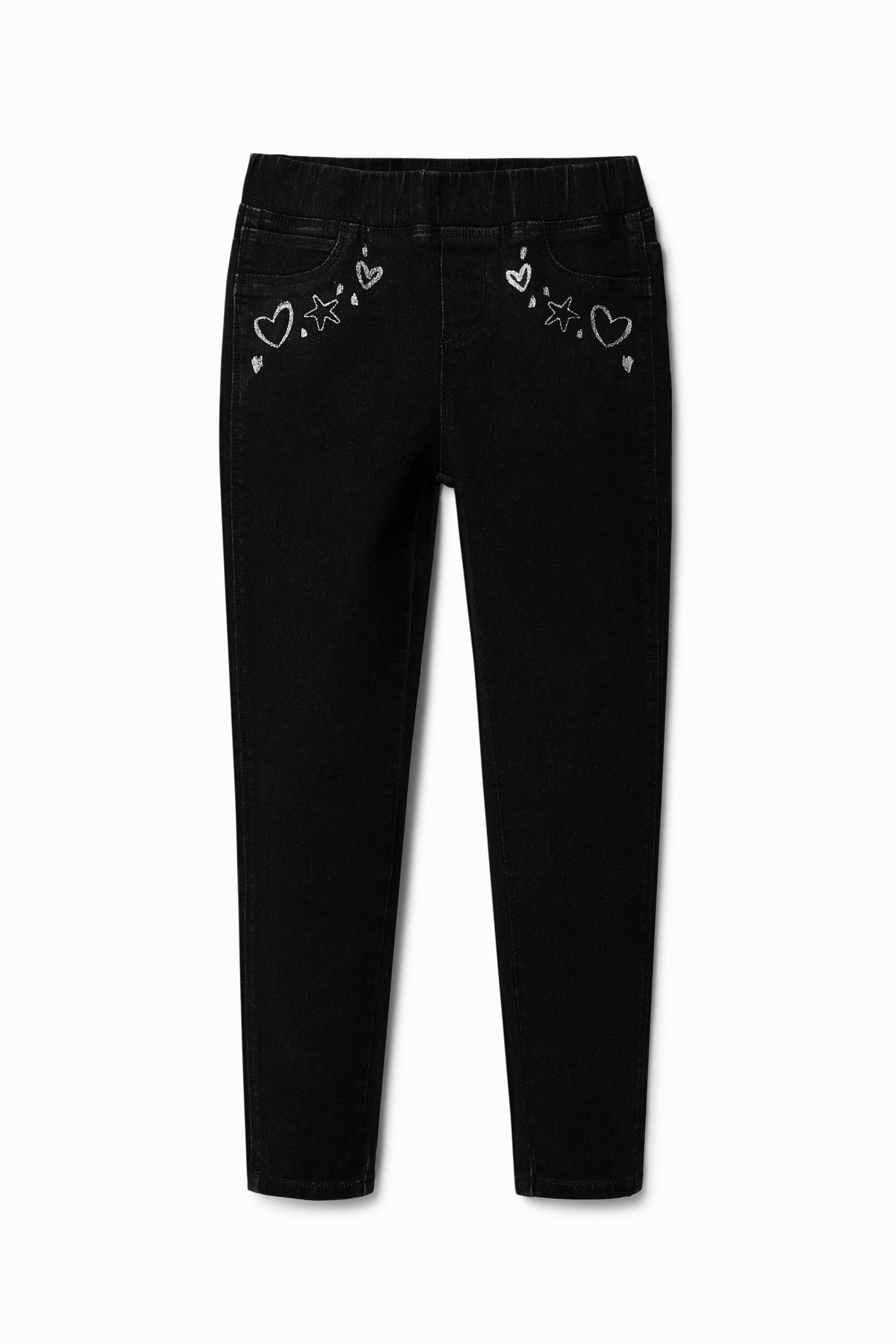 Desigual Slim fit jegging met tekeningen