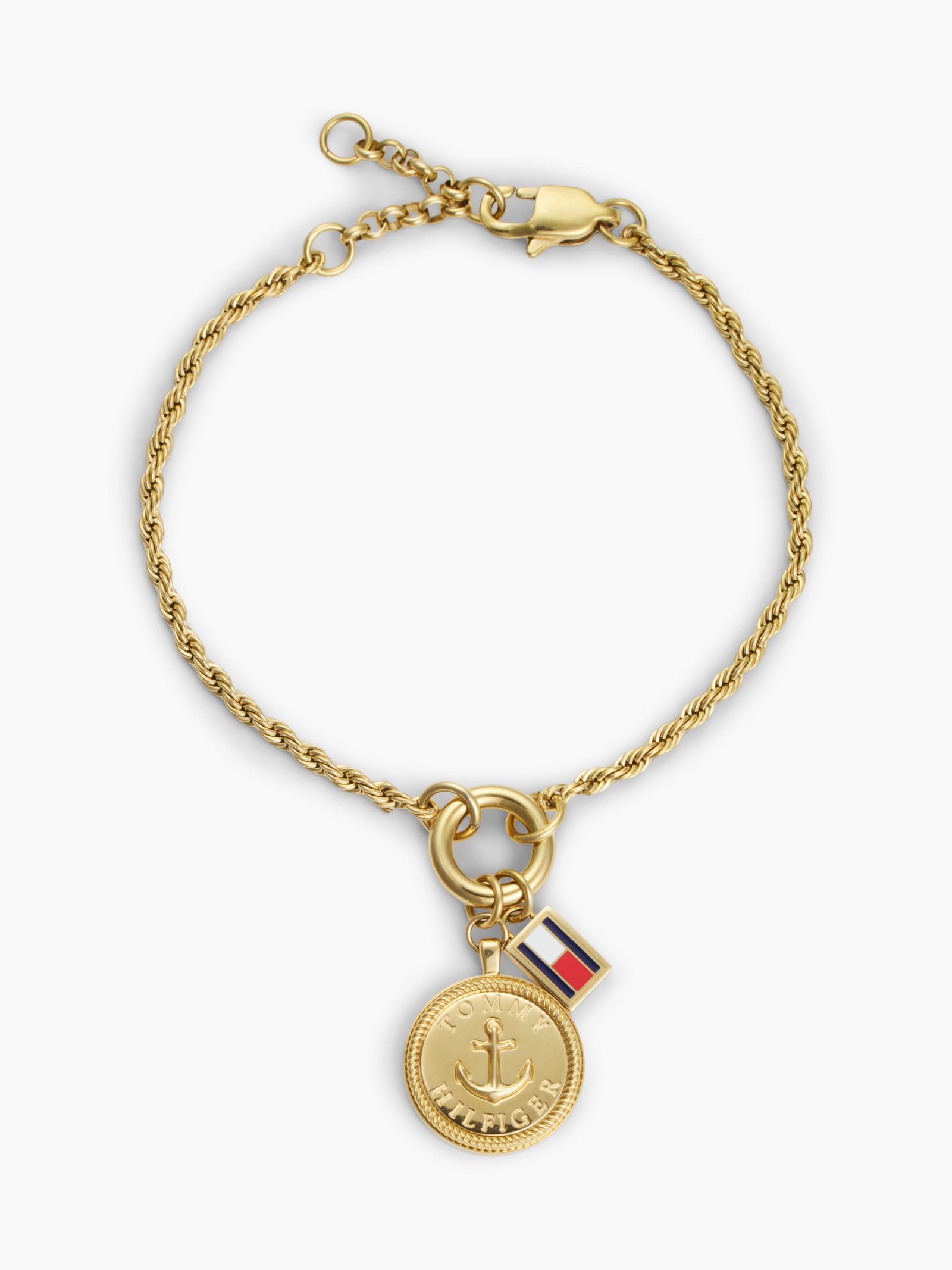 Tommy Hilfiger Vergulde armband met maritieme bedel
