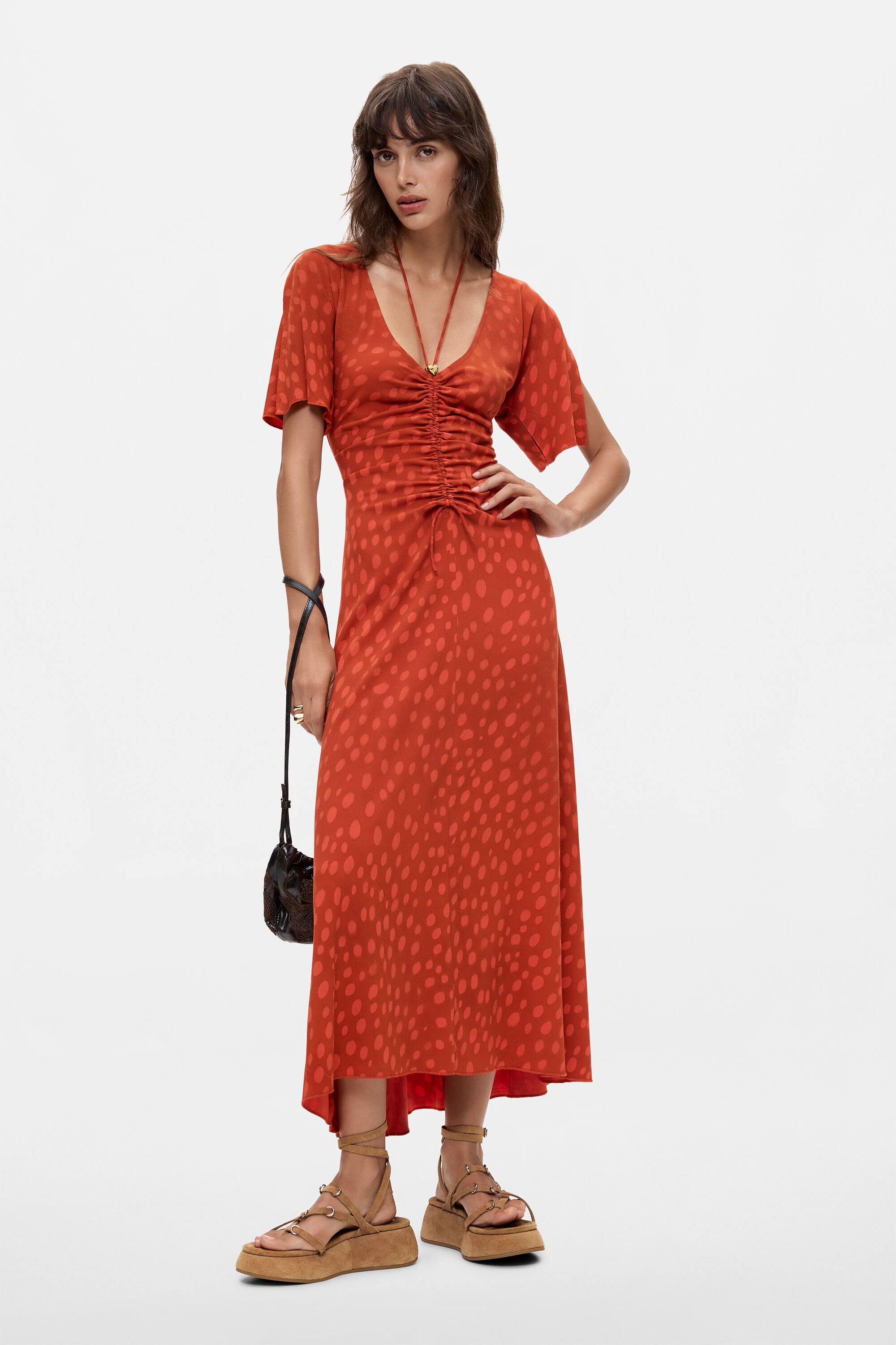 Desigual Midi-jurk met V-hals