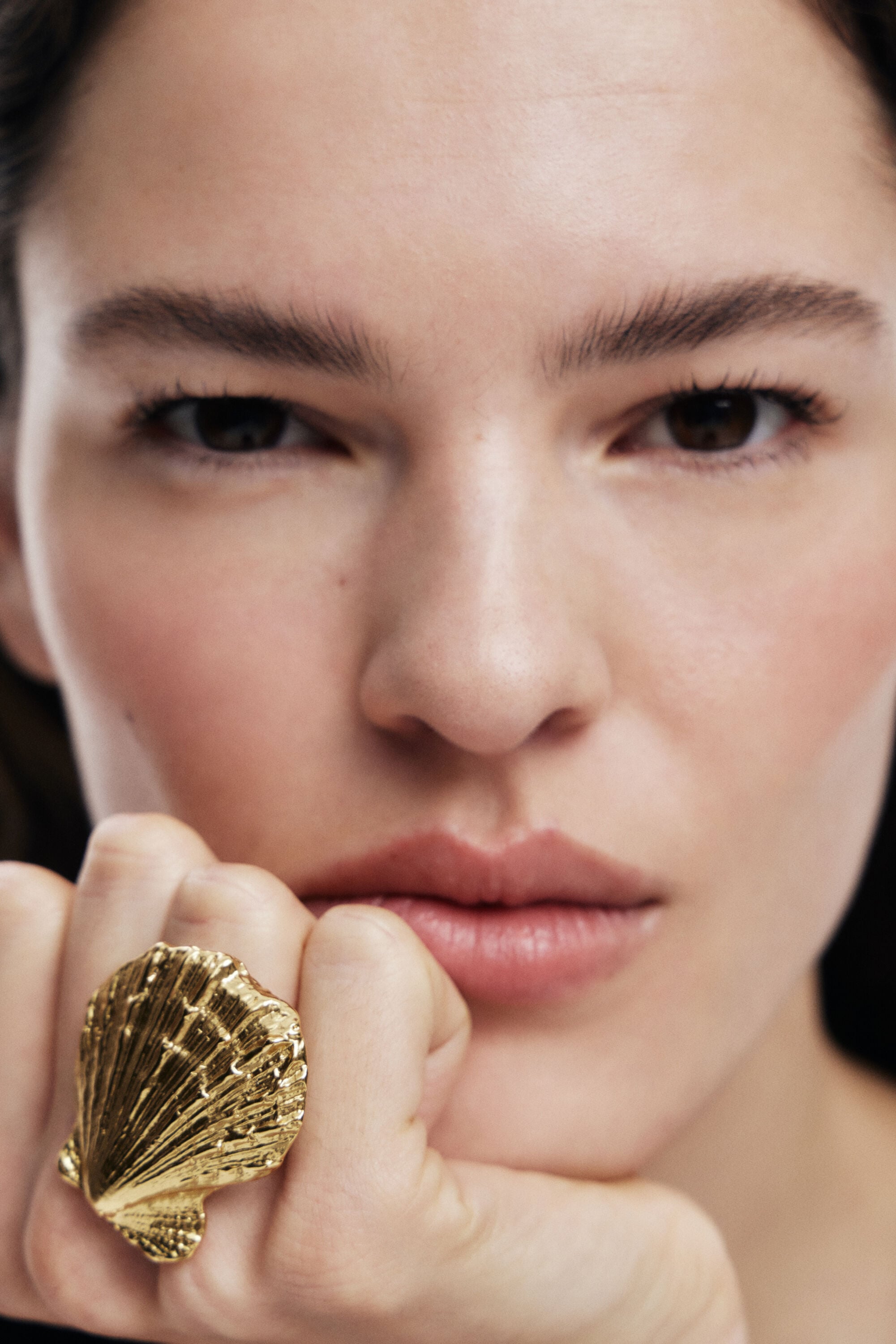 Desigual Ring schelp verguld Zalio