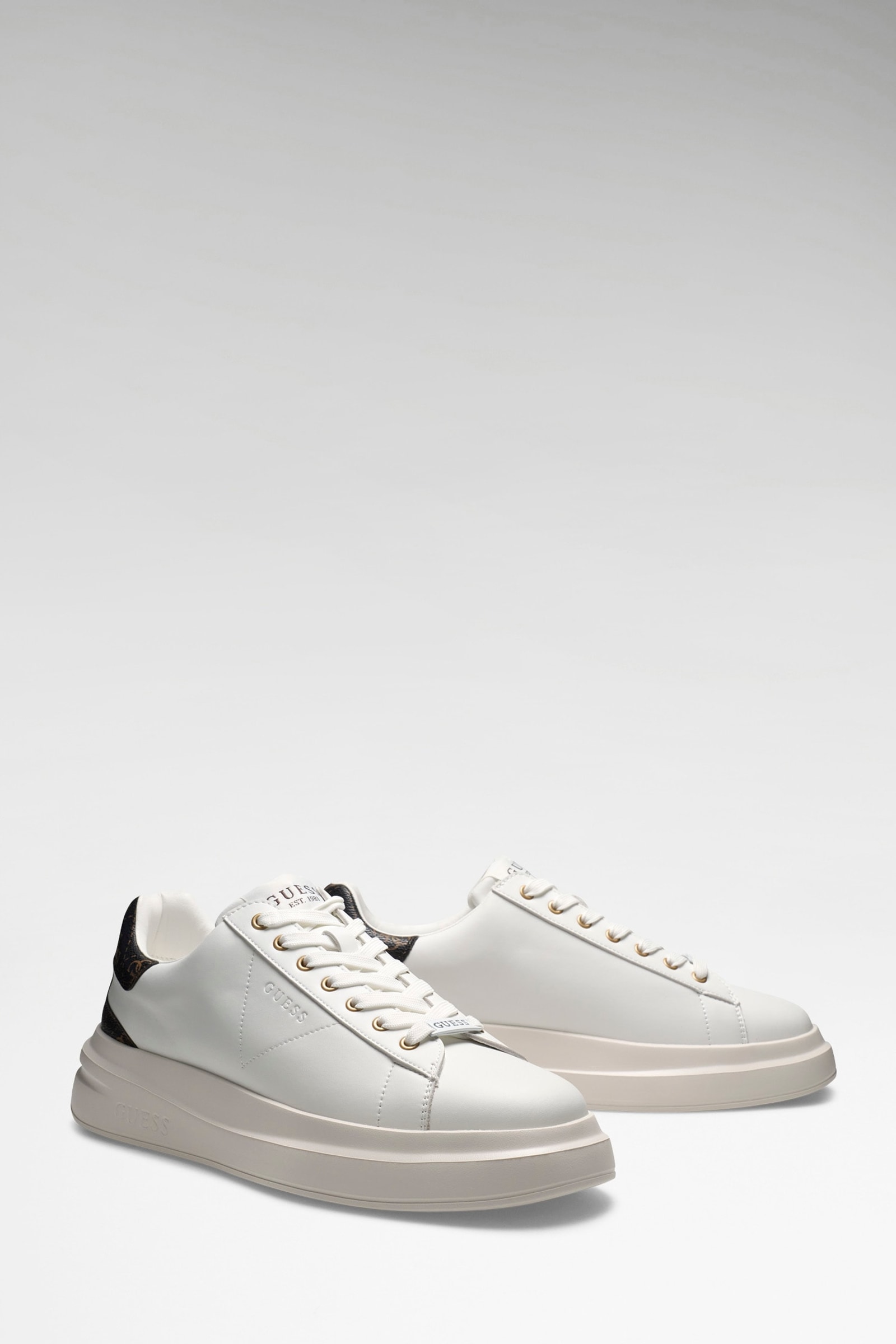 Guess Elba Sneakers 4G-Logo in wit