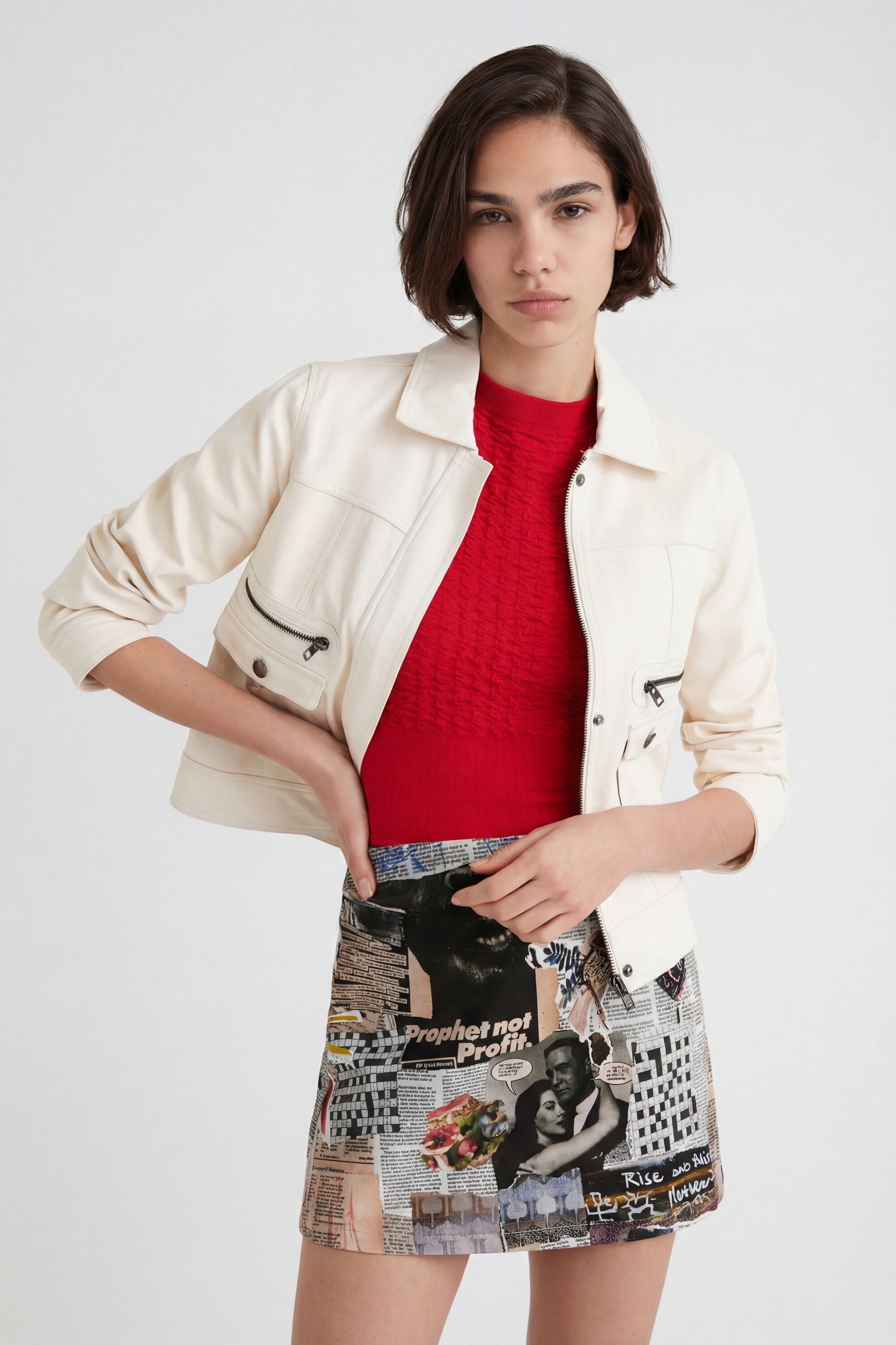 Desigual PU-jack met zakken