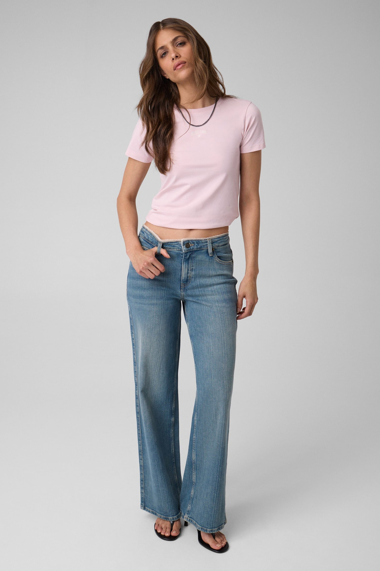 Guess G11 Jeans Wide-Leg in blauw