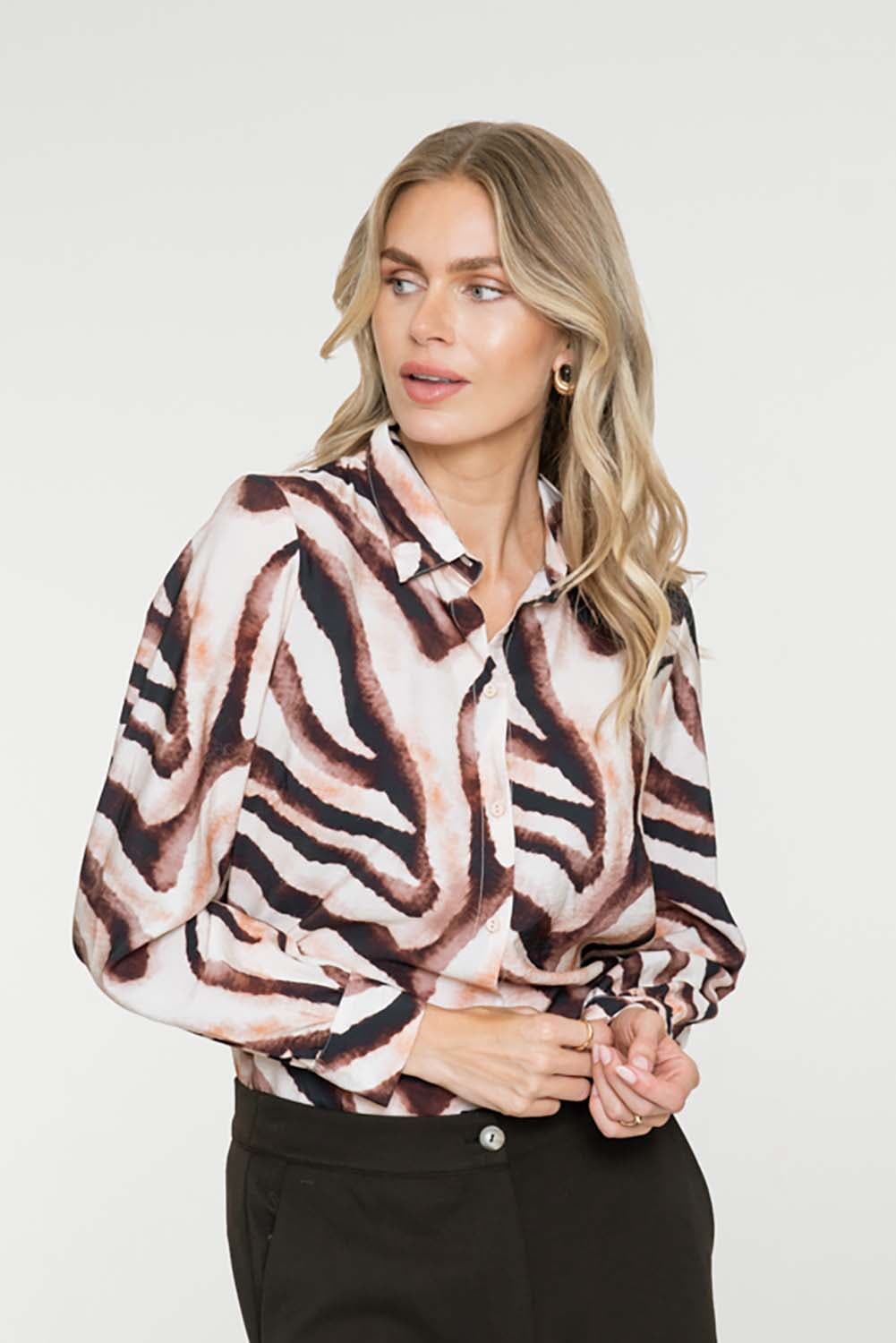 Geisha khaki blouse for women