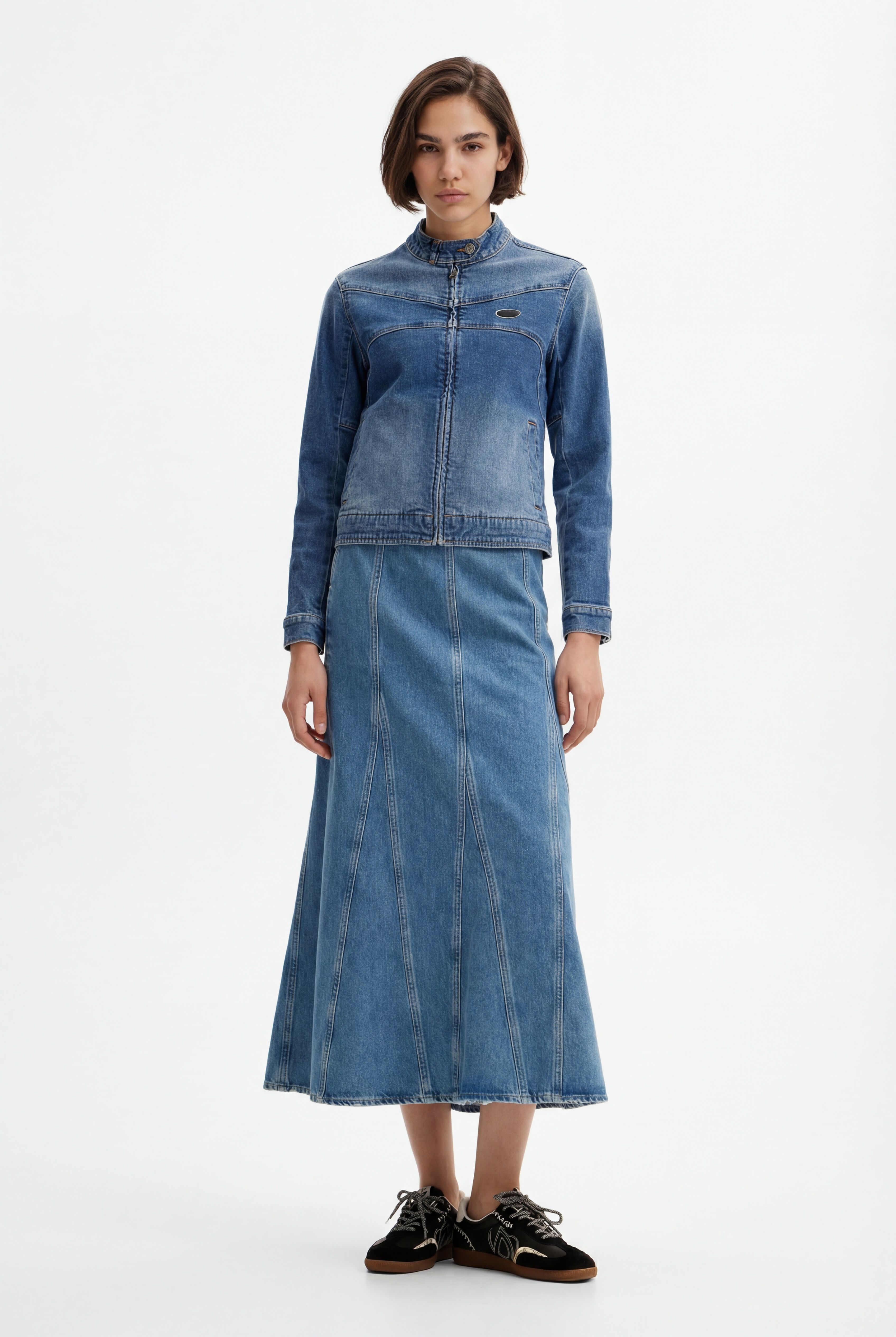 Desigual Lange denim rok