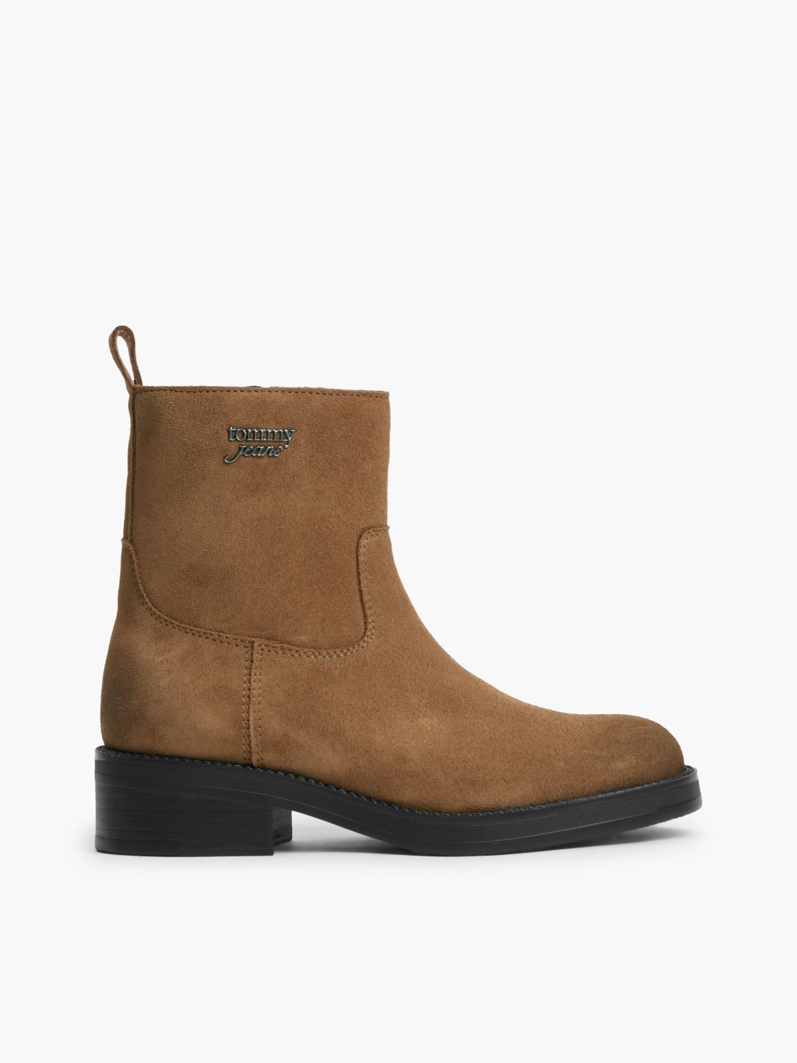 Tommy Jeans Suède Chelsea boot met zachte zool in bruin
