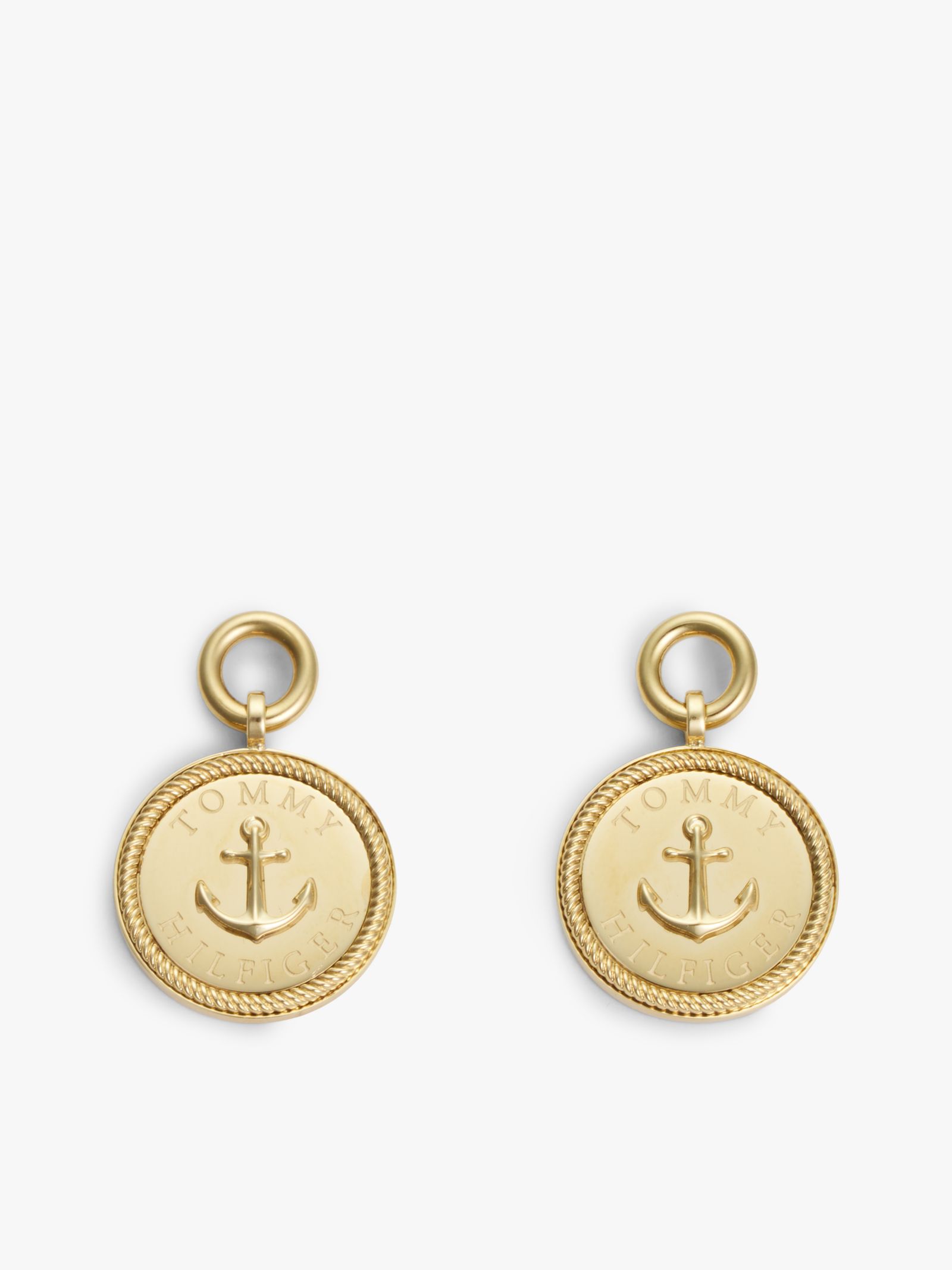 Tommy Hilfiger Vergulde oorbellen met maritieme bedel