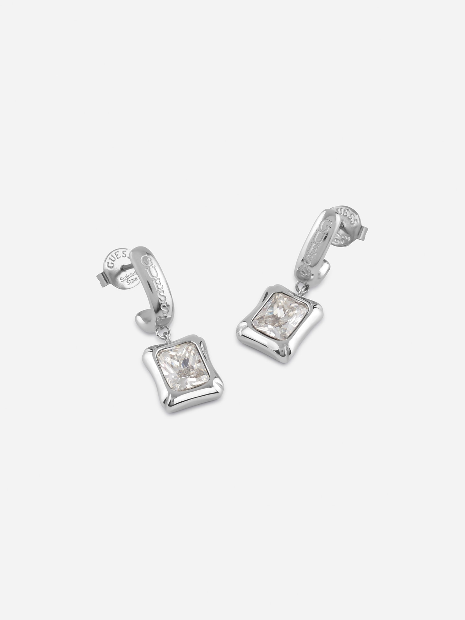Guess Oorbellen Bamboo in zilver
