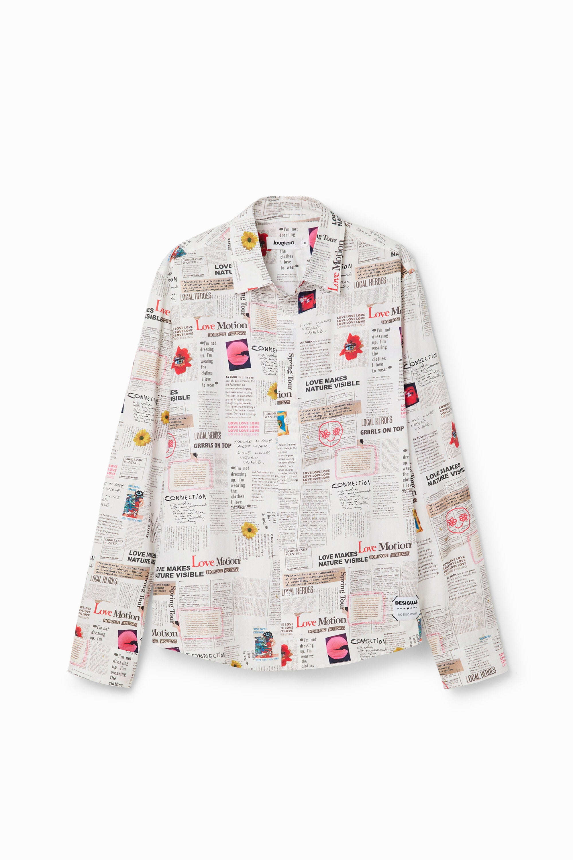 Desigual Shirt met lange mouwen en kranten