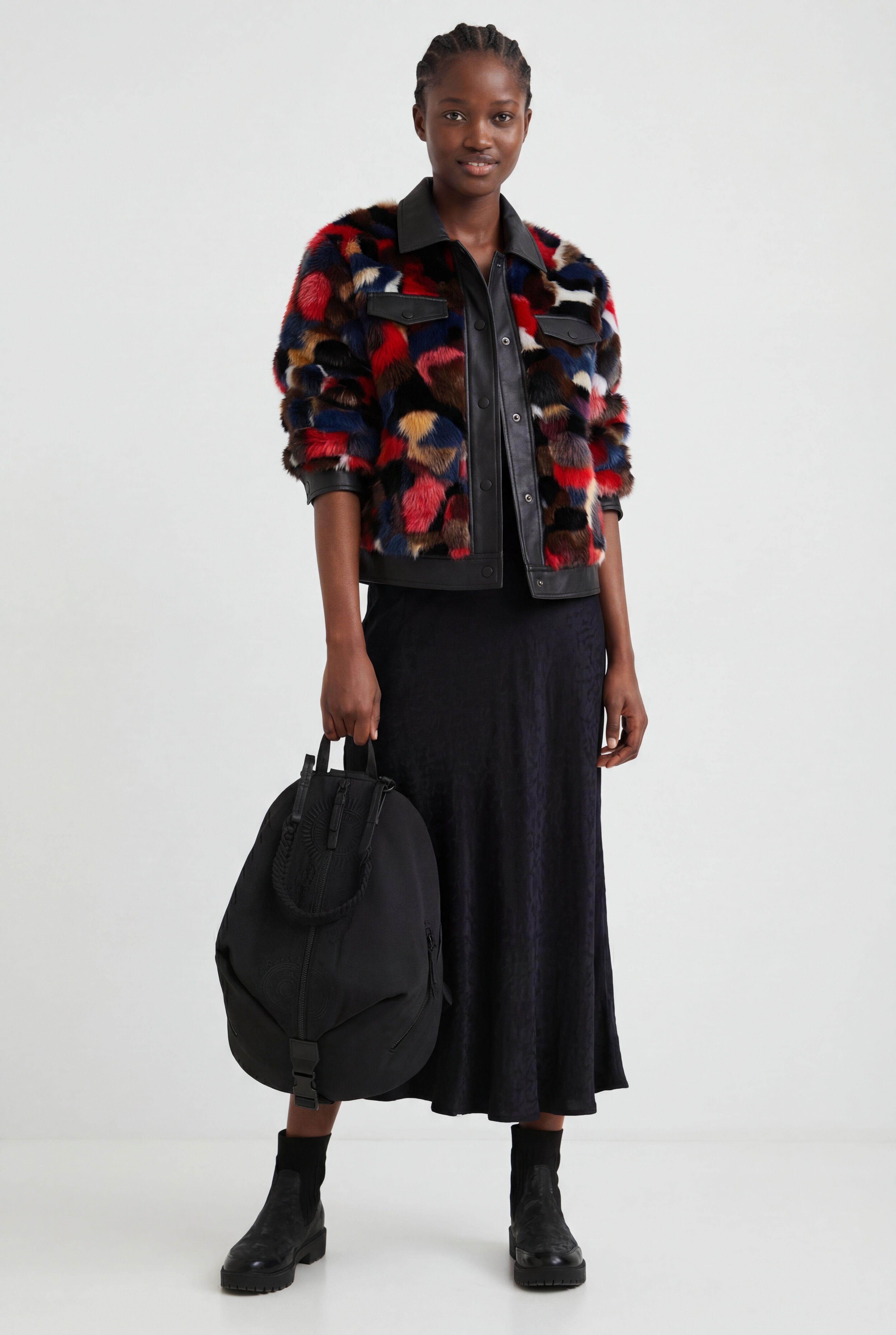 Desigual Loose fit jack met teddy-effect