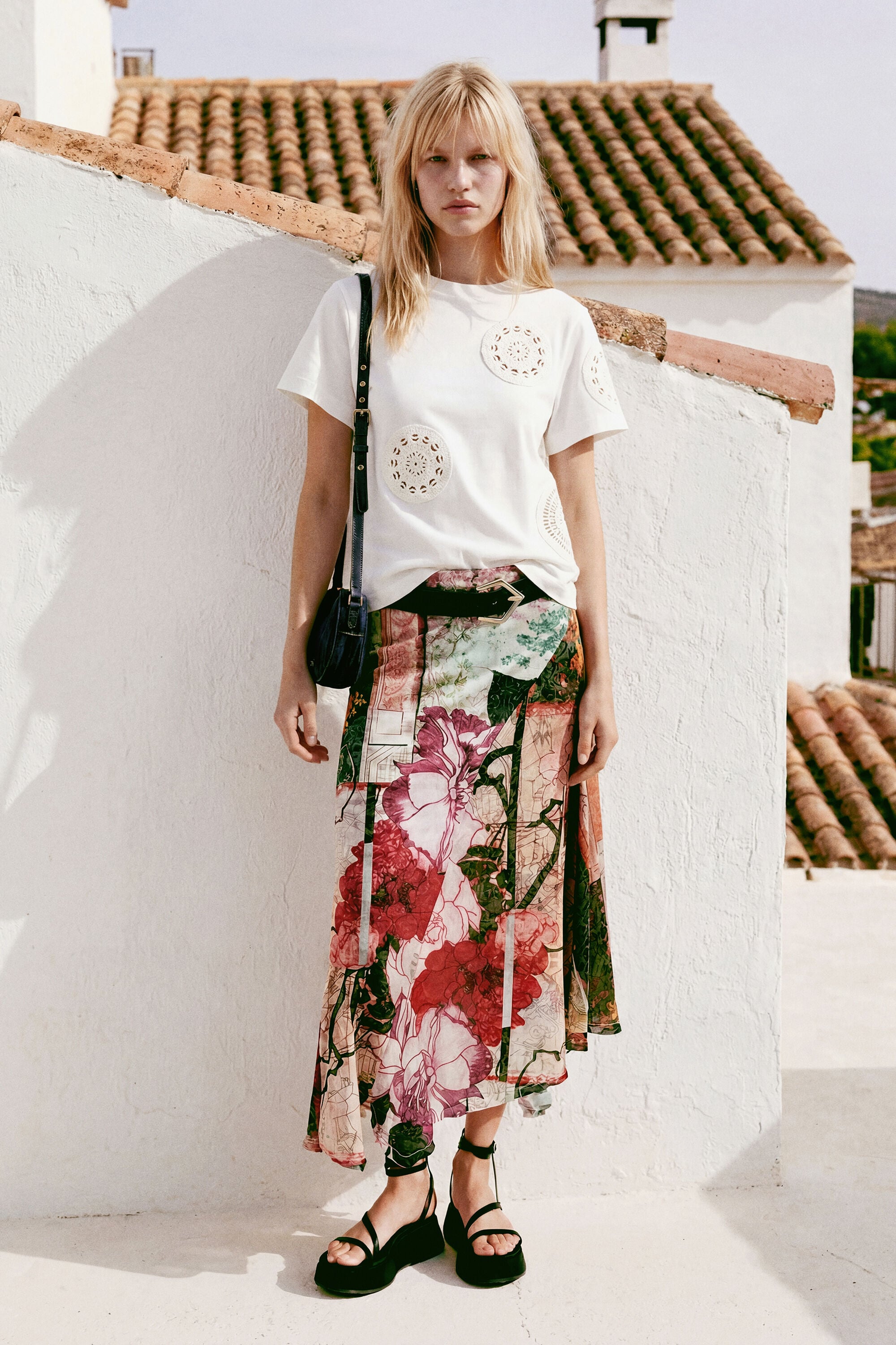 Desigual Lange bedrukte rok in multicolor