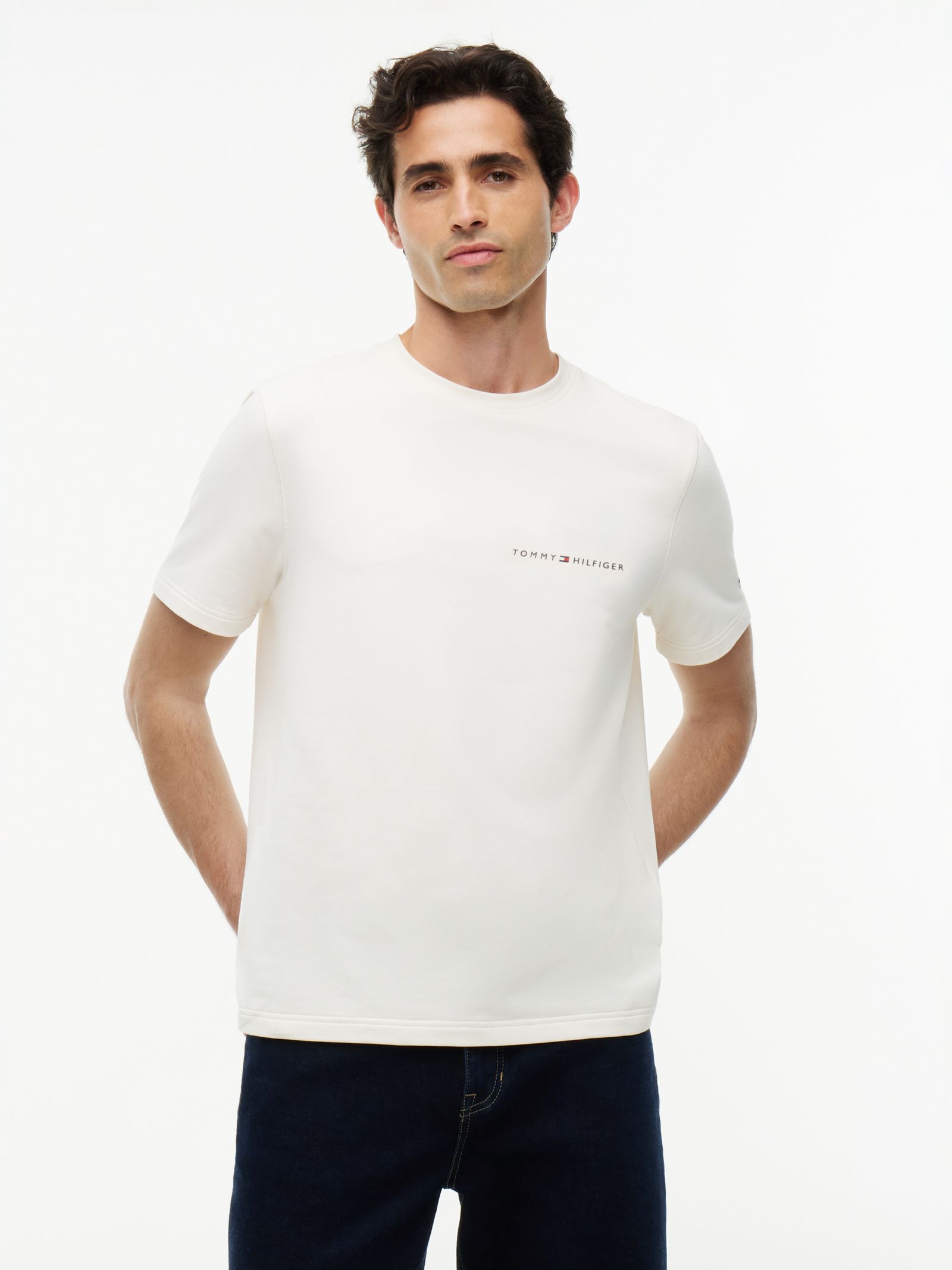Tommy Hilfiger Performance Flex Peachskin Terry T-shirt in beige
