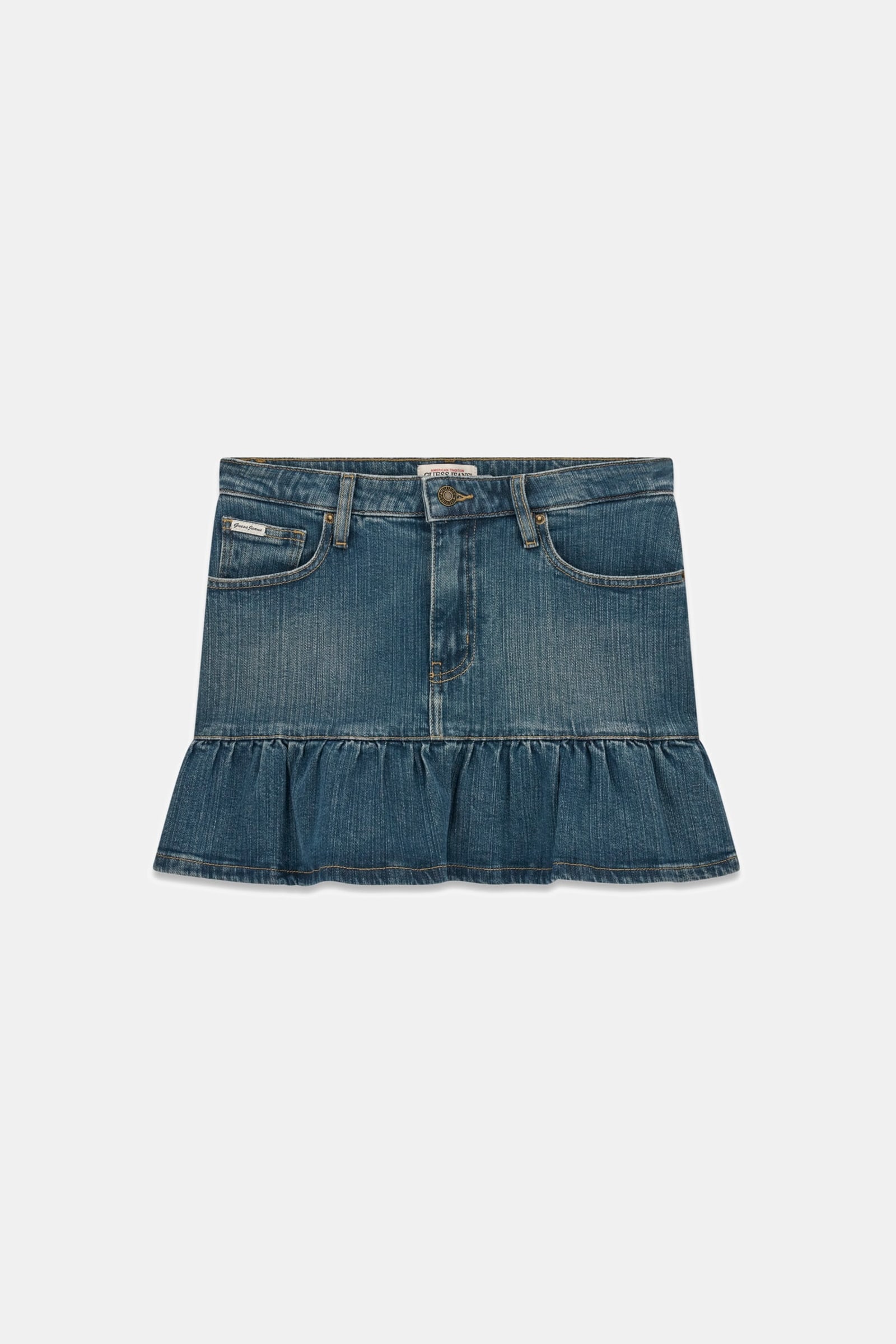 Guess Denim Minirok Met Ruches