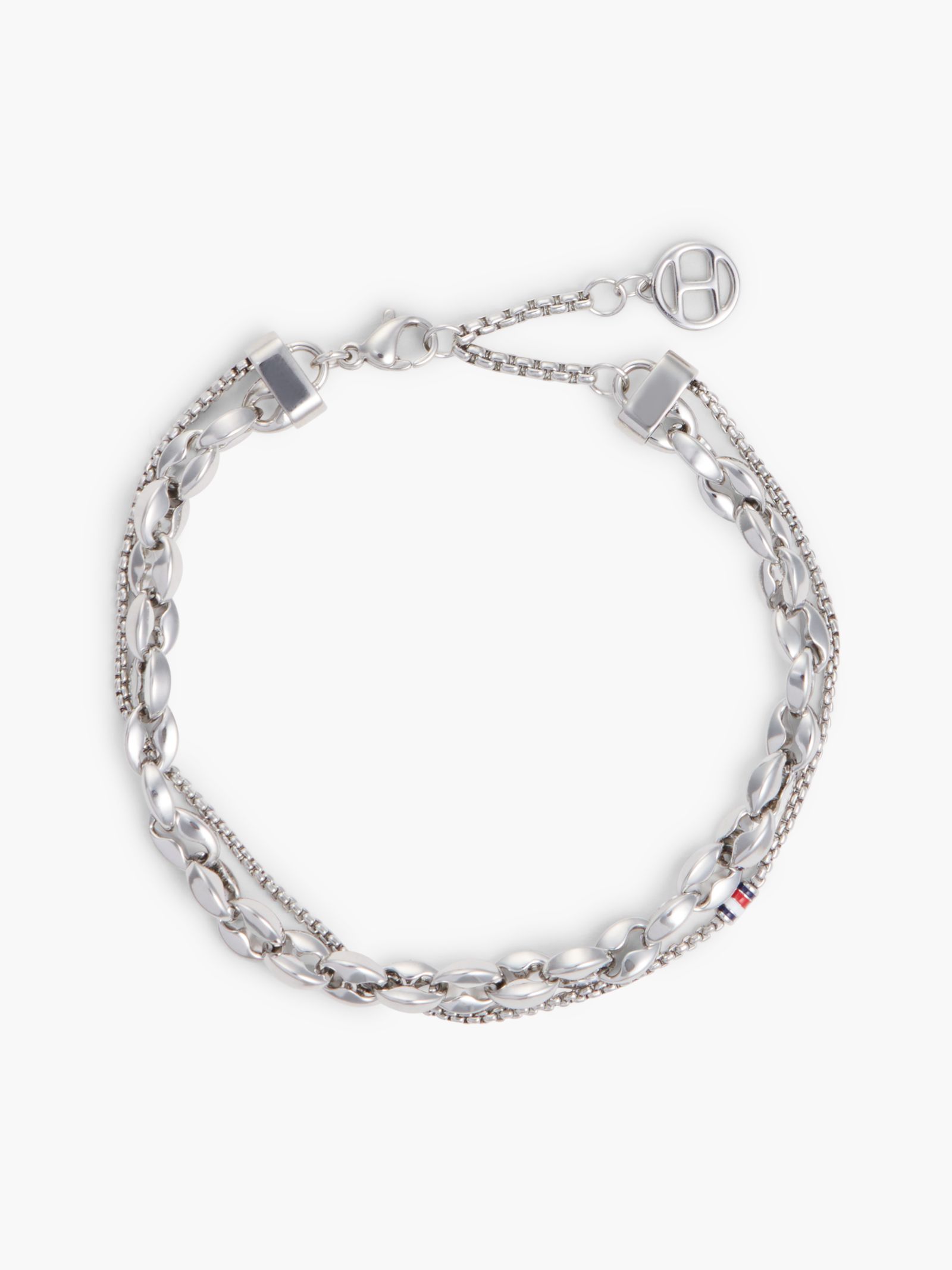 Tommy Hilfiger Dubbele schakelarmband van roestvrij staal