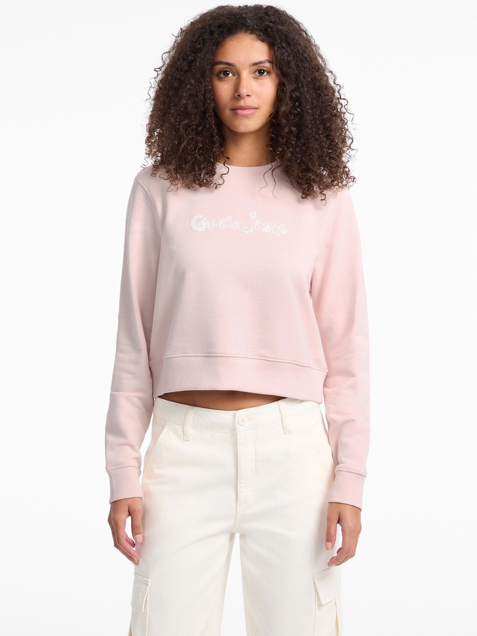 Guess Uitgesneden Sweater Met Gedrukt Logo