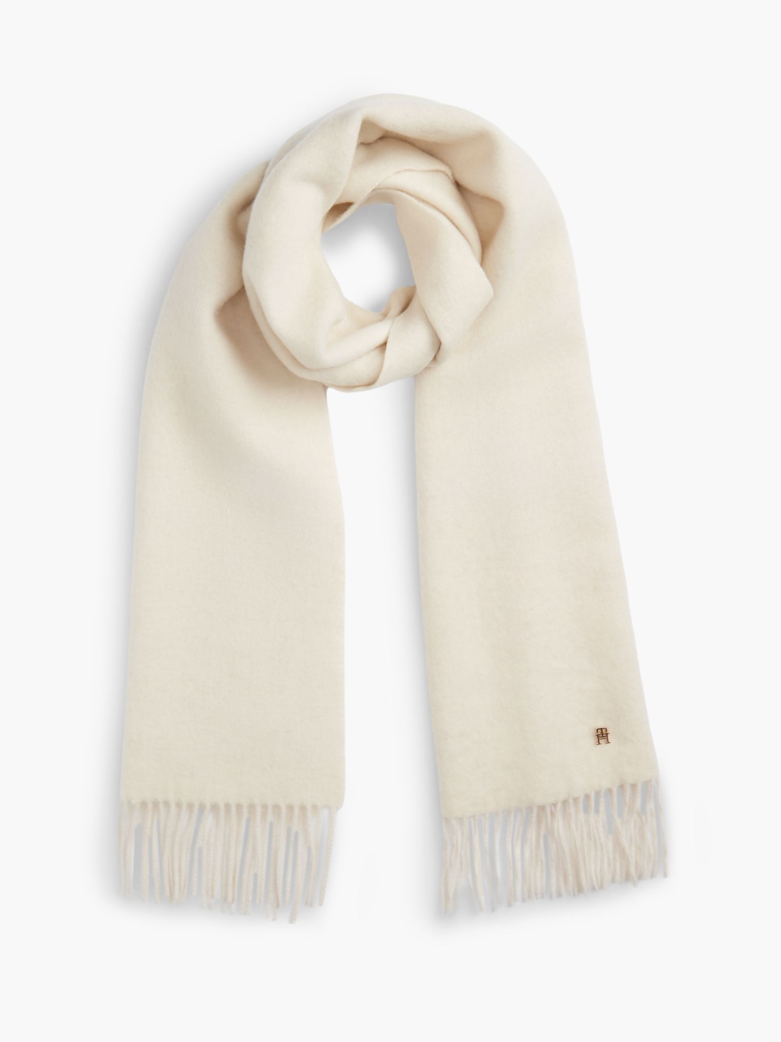 Tommy Hilfiger chic sjaal van zuivere wol in beige